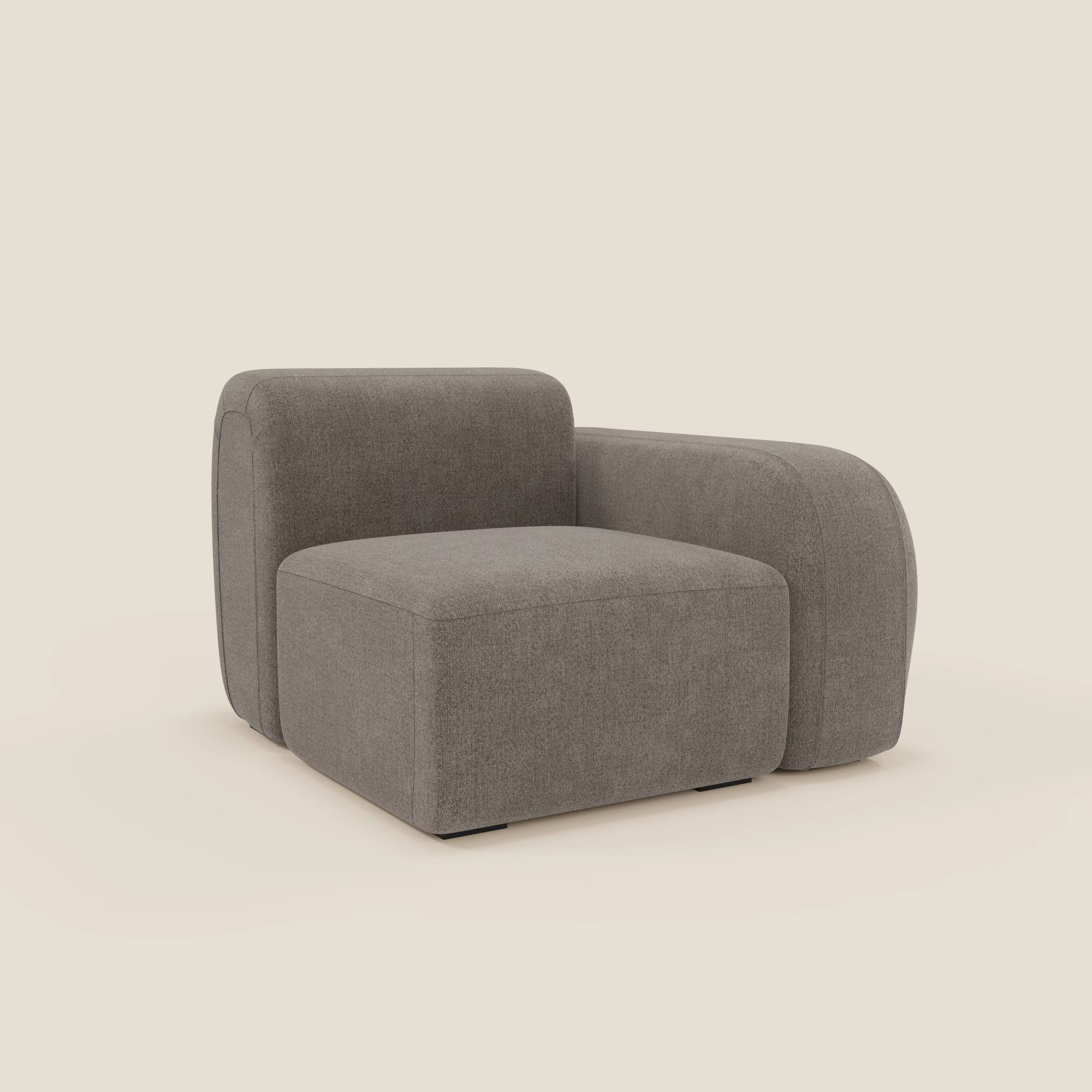 BonBon modulo terminale 105 cm sinistro o destro - tessuto smacchiabile T23 talpa