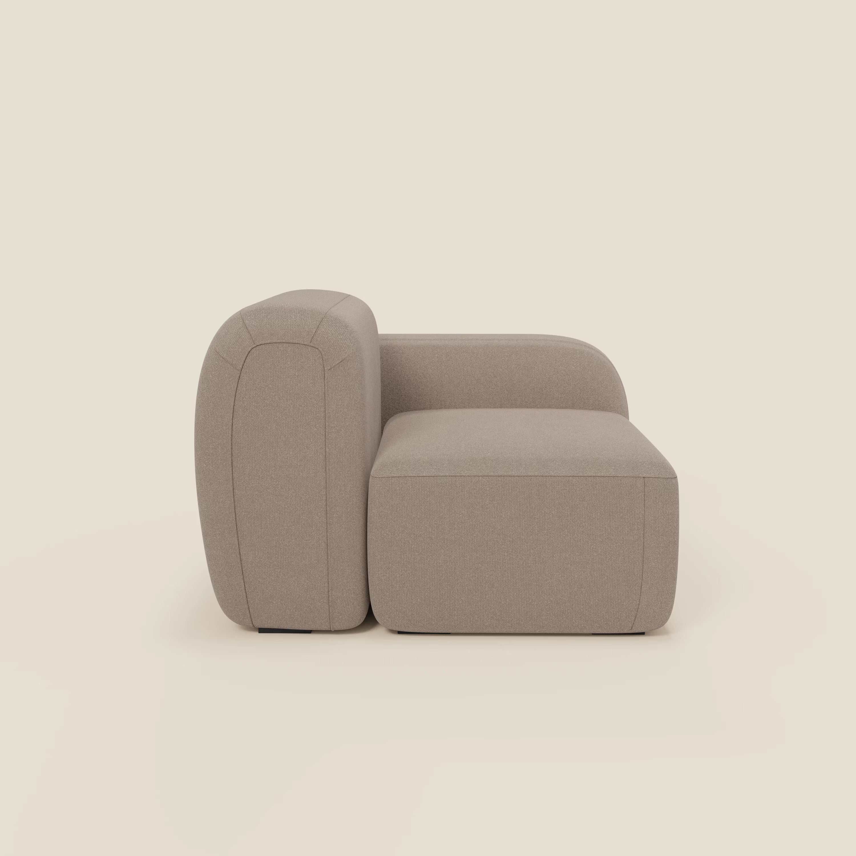 BonBon modulo terminale 105 cm sinistro o destro - tessuto smacchiabile T23 tortora