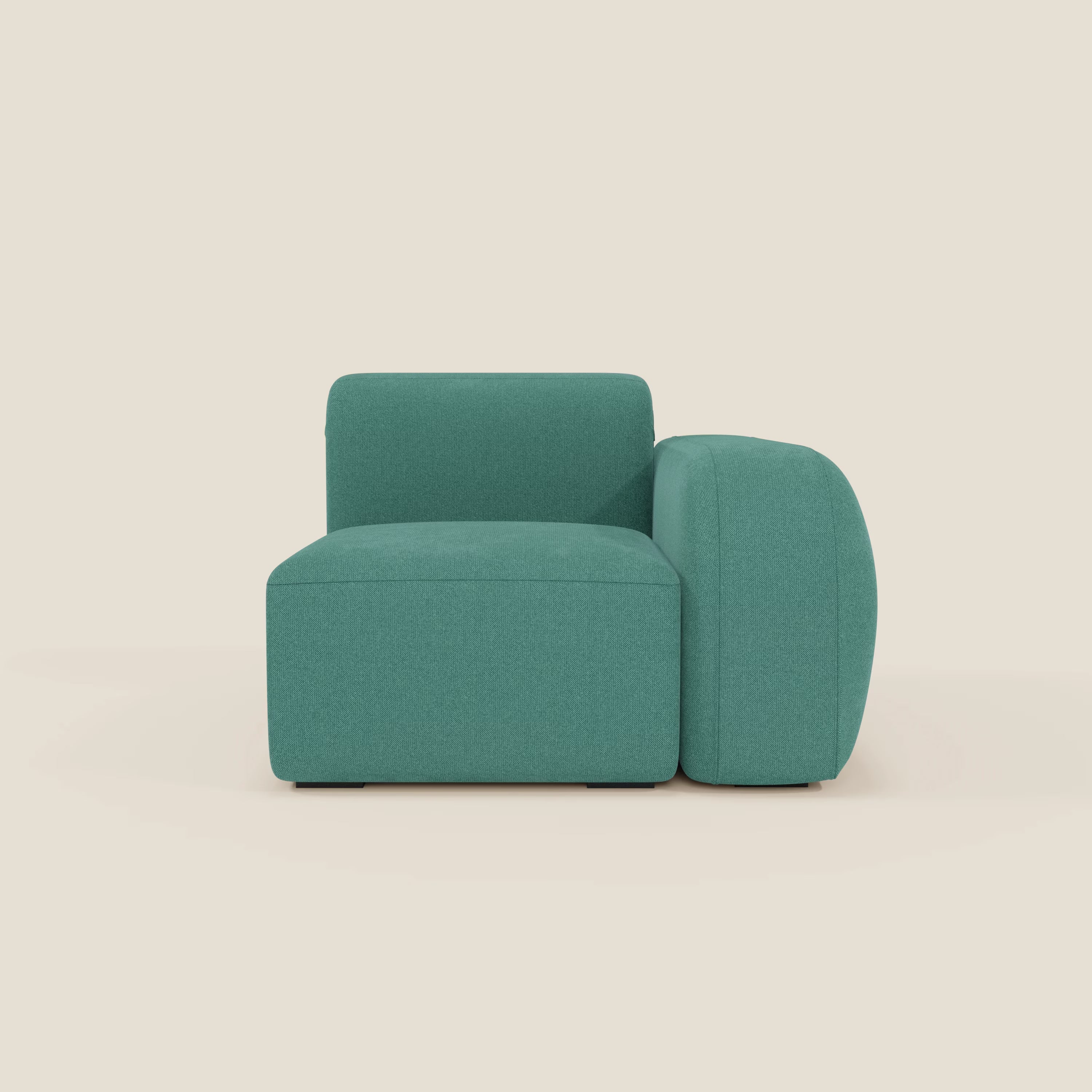 BonBon modulo terminale 105 cm sinistro o destro - tessuto smacchiabile T23 verde acqua
