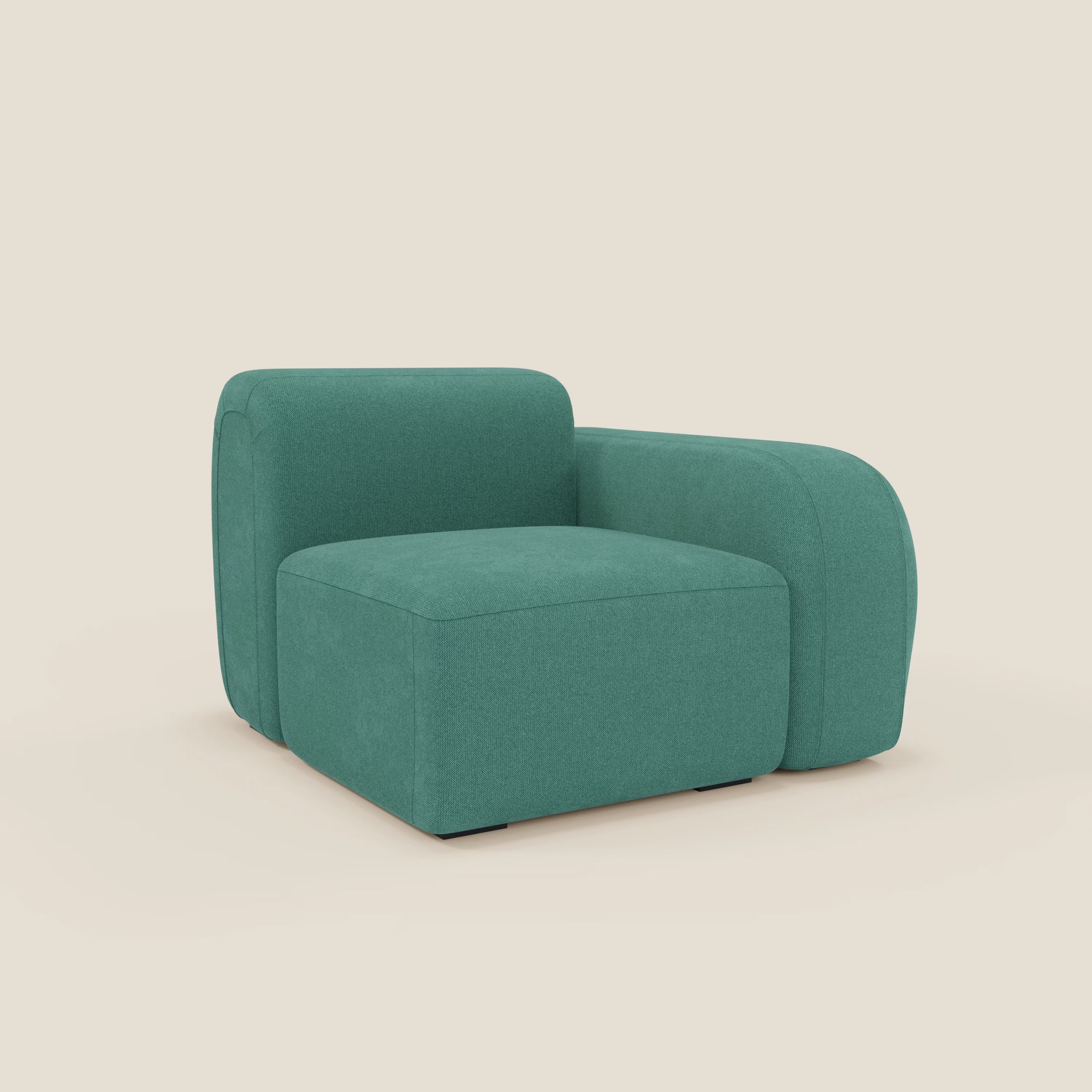 BonBon modulo terminale 105 cm sinistro o destro - tessuto smacchiabile T23 verde acqua