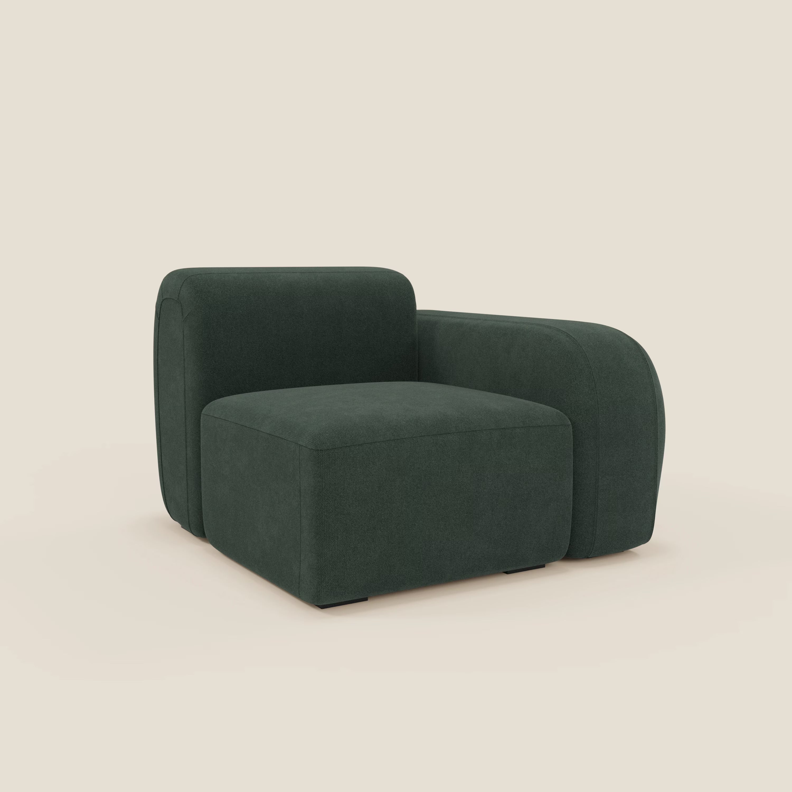 BonBon modulo terminale 105 cm sinistro o destro - tessuto smacchiabile T23 verde