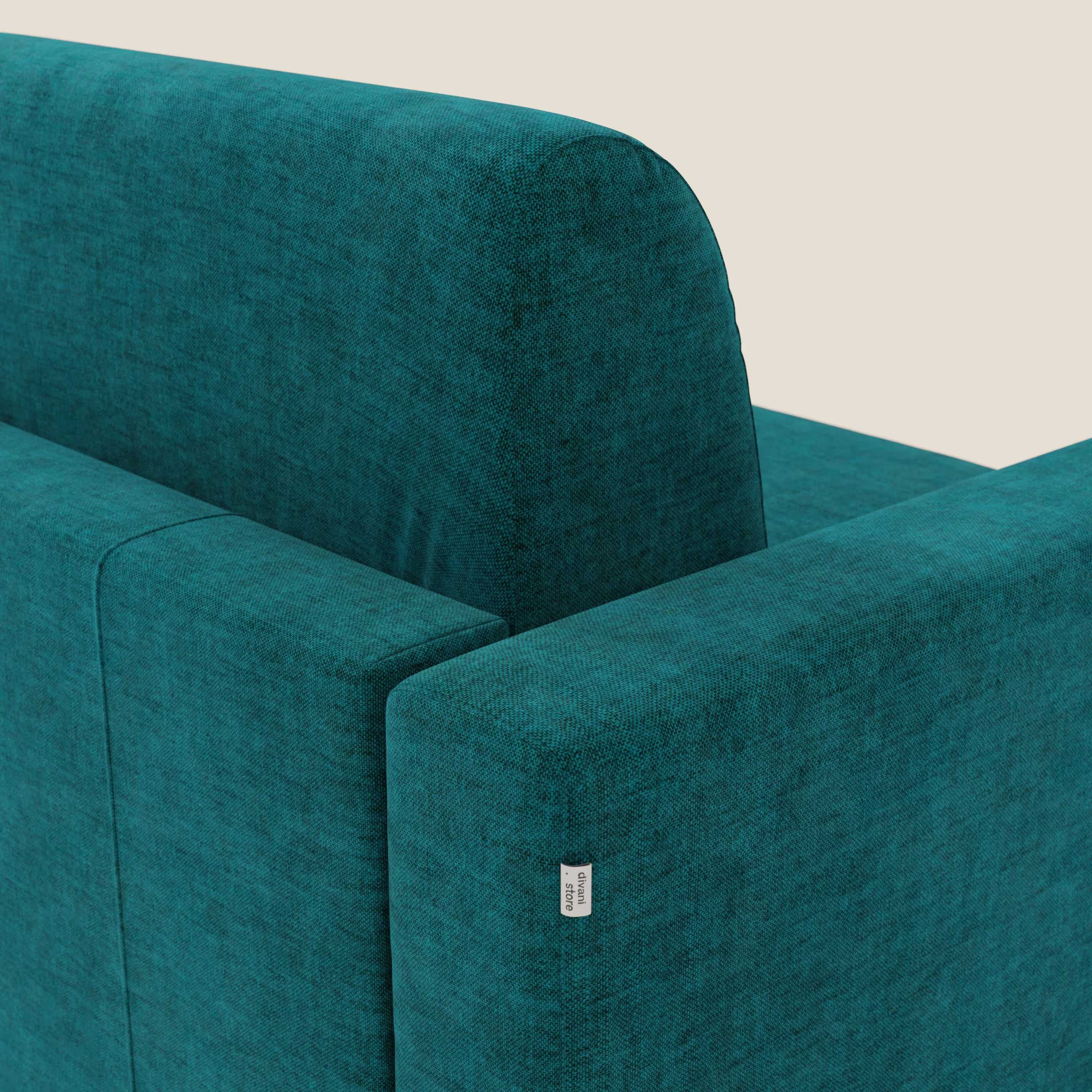 Diomede Divano letto matrimoniale in velluto easy clean sfoderabile - design moderno e comfort in T35 petrolio