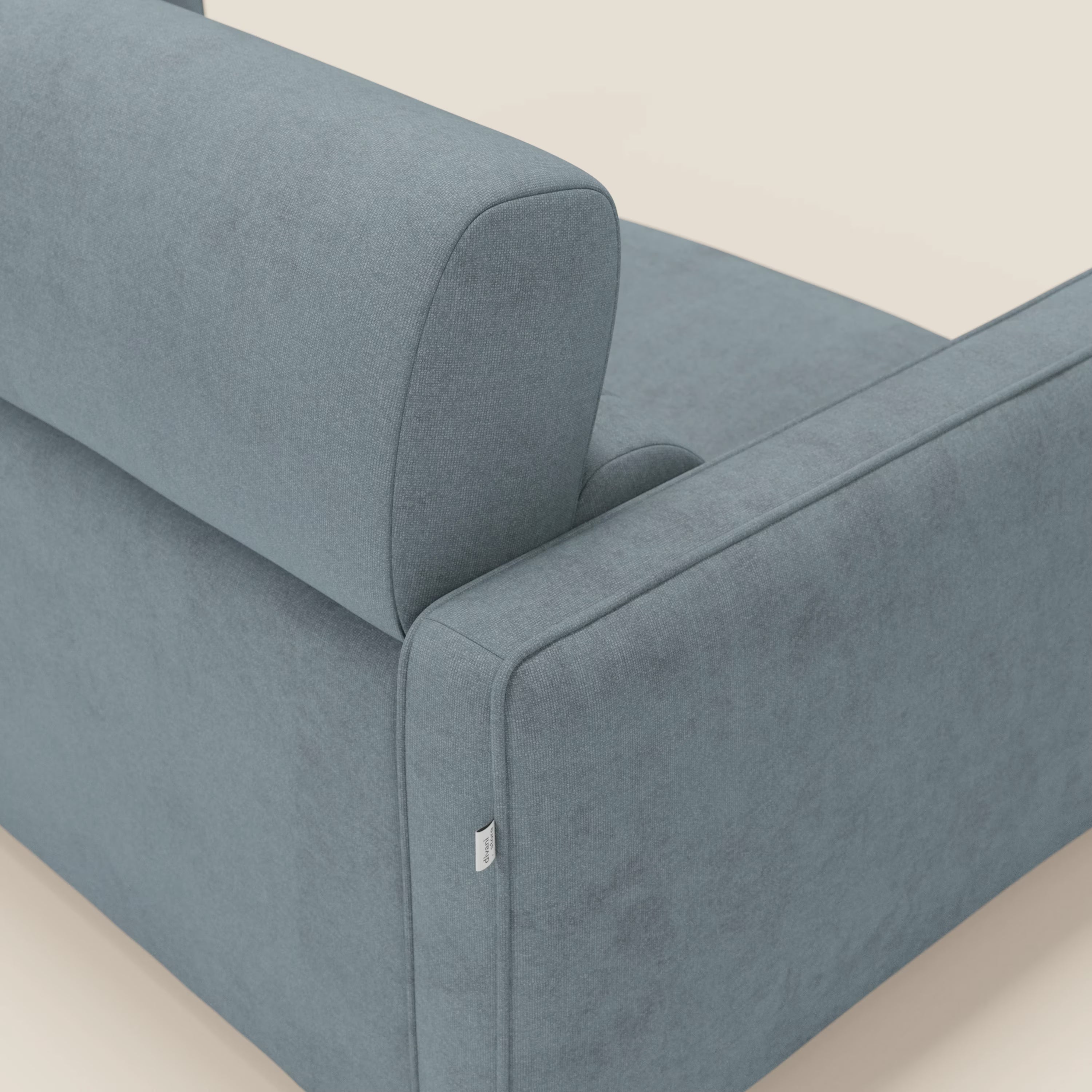 Nivon Divano letto moderno materasso H16 cm con poggiatesta in tessuto impermeabile T25 carta da zucchero