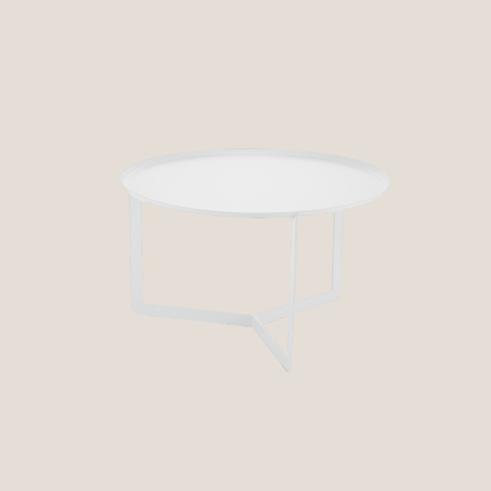 Round tavolino rotondo da salotto in metallo h36 cm