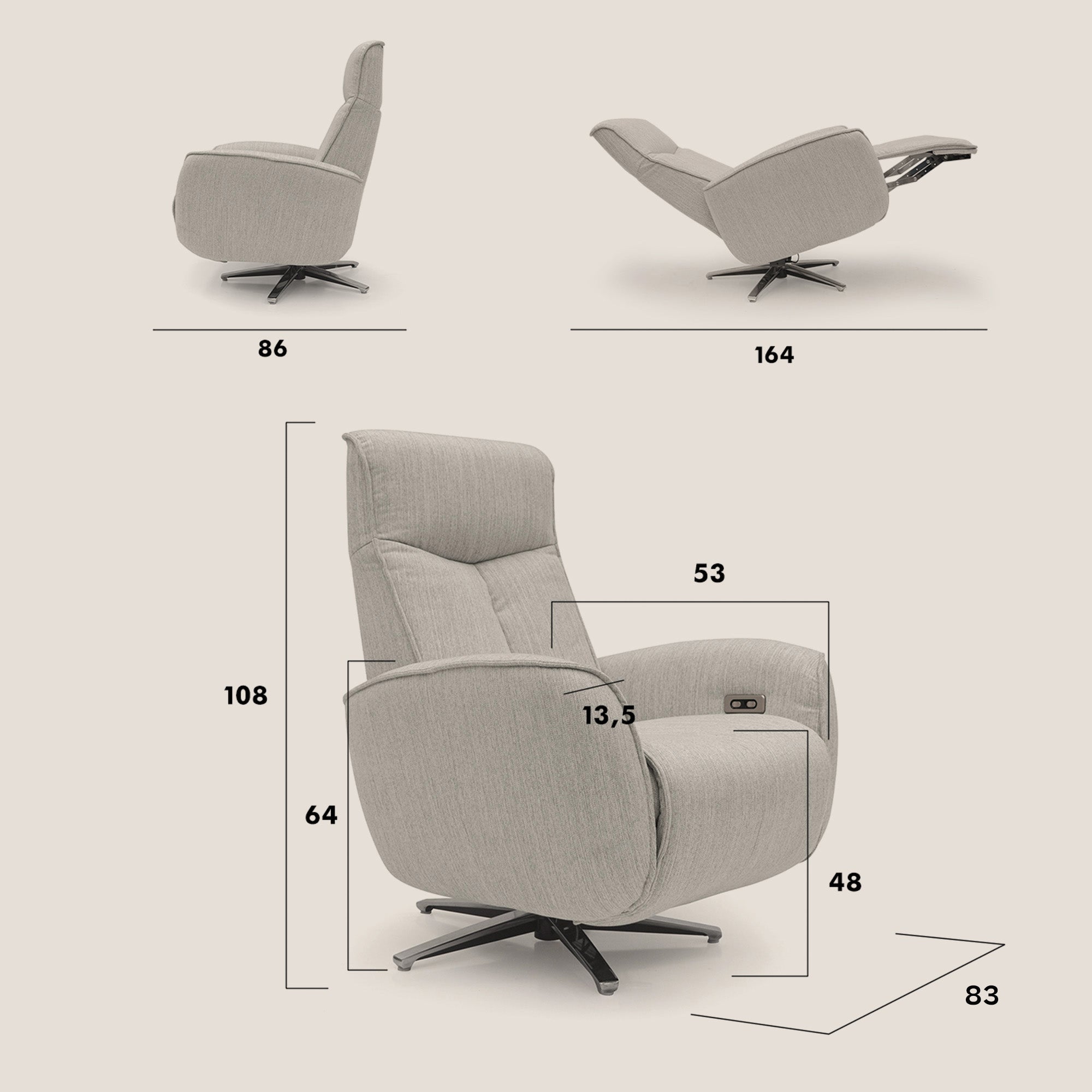 EVA Poltroncina RELAX in morbido tessuto impermeabile T02 giallo - divani.store