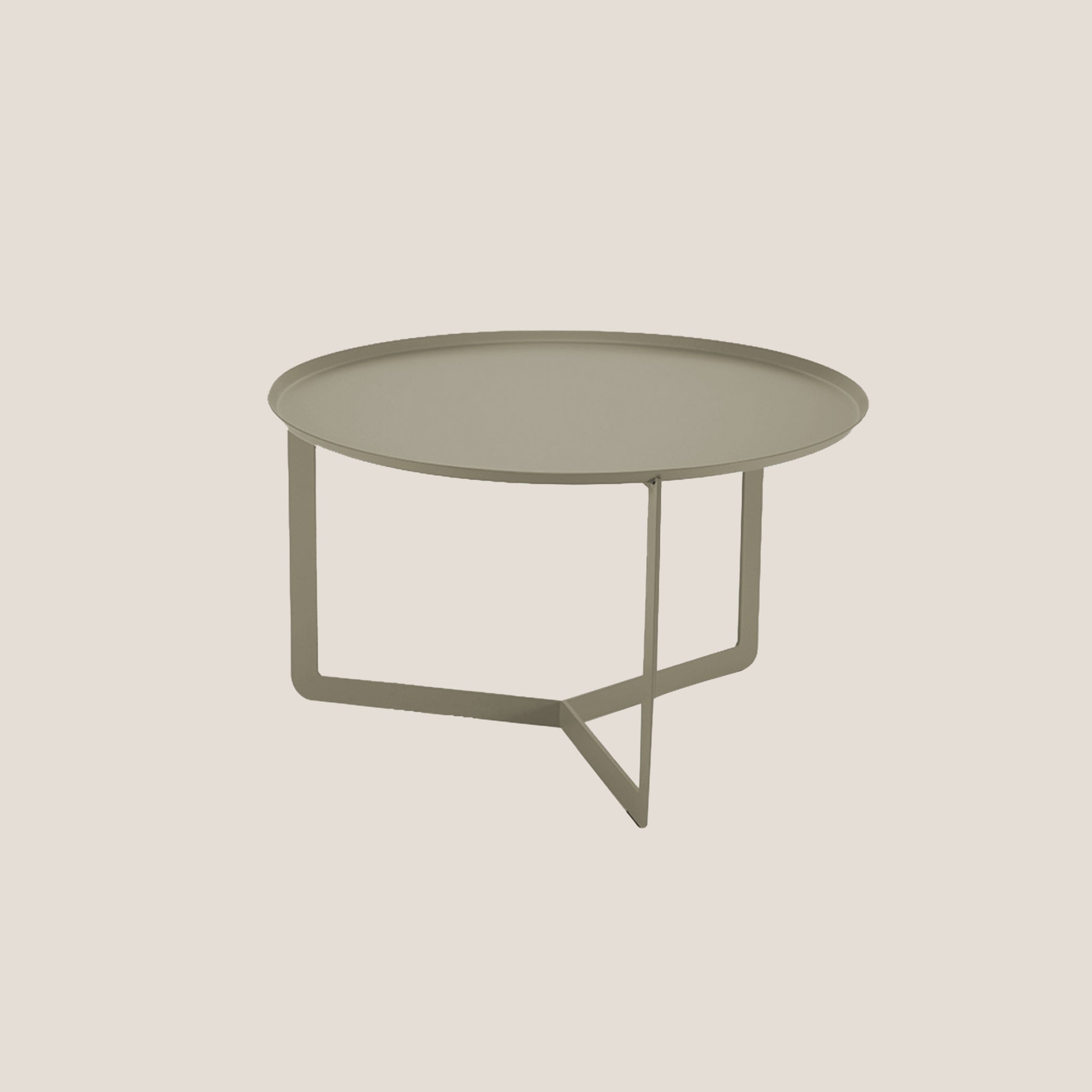 Round tavolino rotondo da salotto in metallo h36 cm