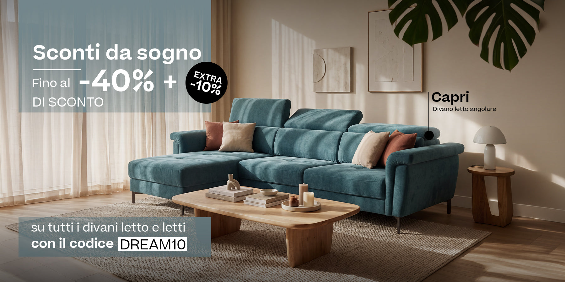 Promo divani letto e letti