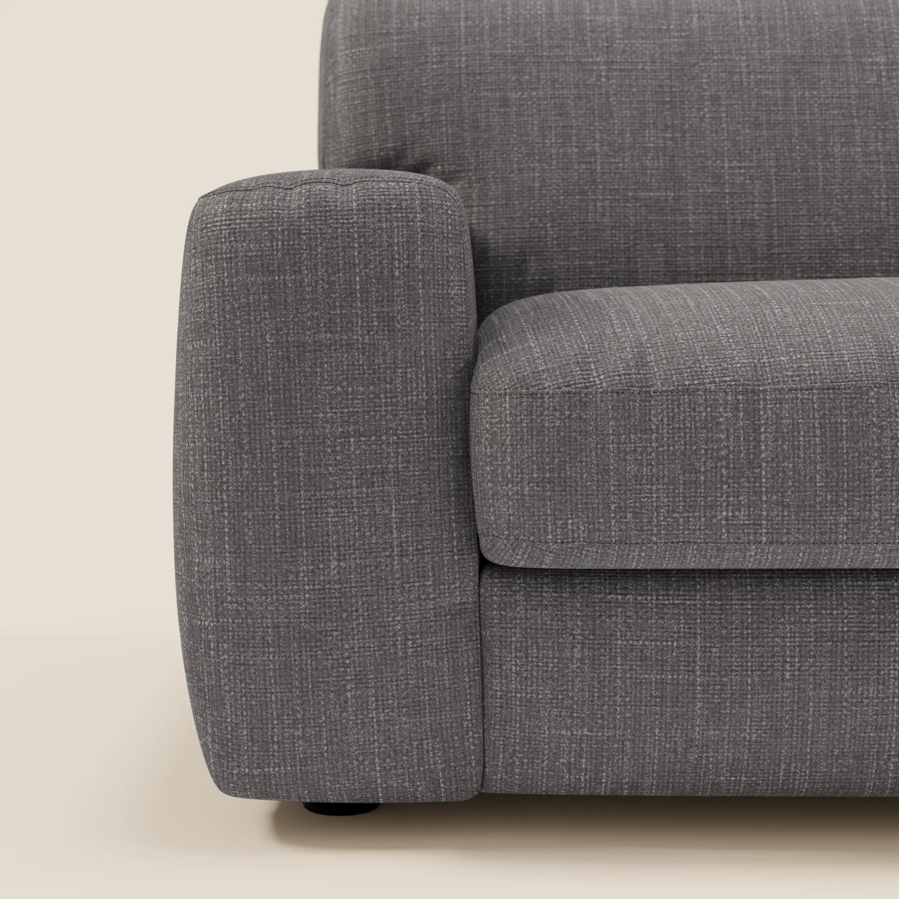 Cloud Divano letto materasso H17 cm dai morbidi cuscini in tessuto impermeabile T06 antracite
