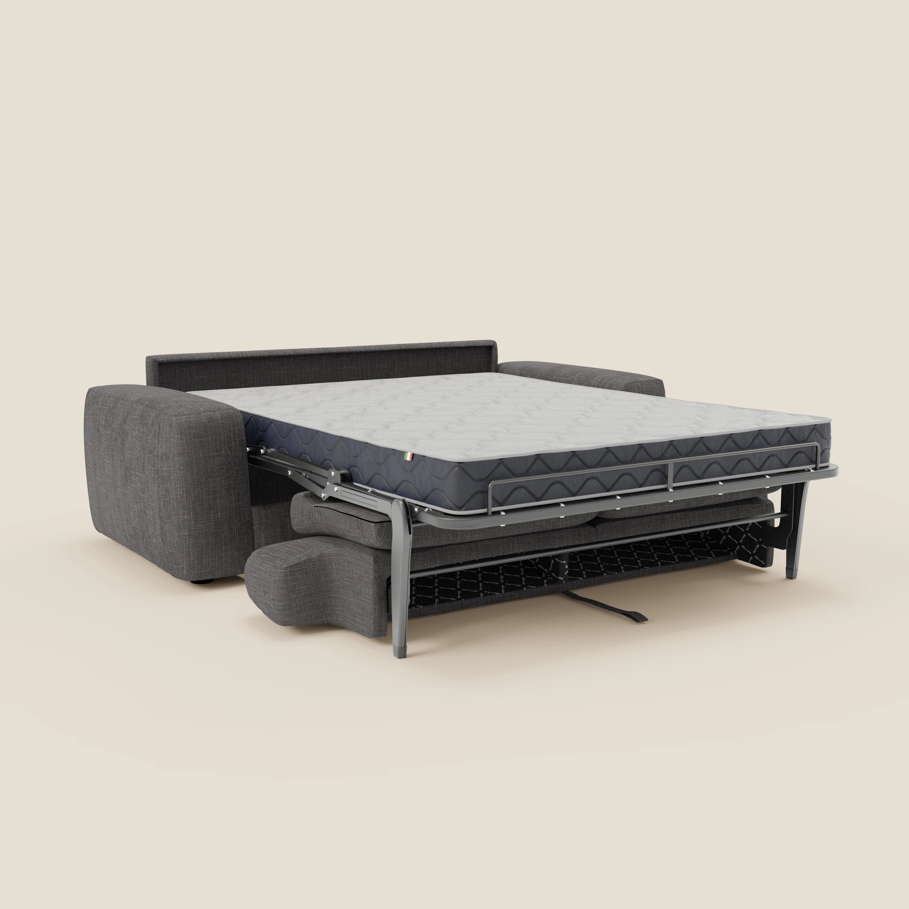 Cloud Divano letto materasso H17 cm dai morbidi cuscini in tessuto impermeabile T06 antracite