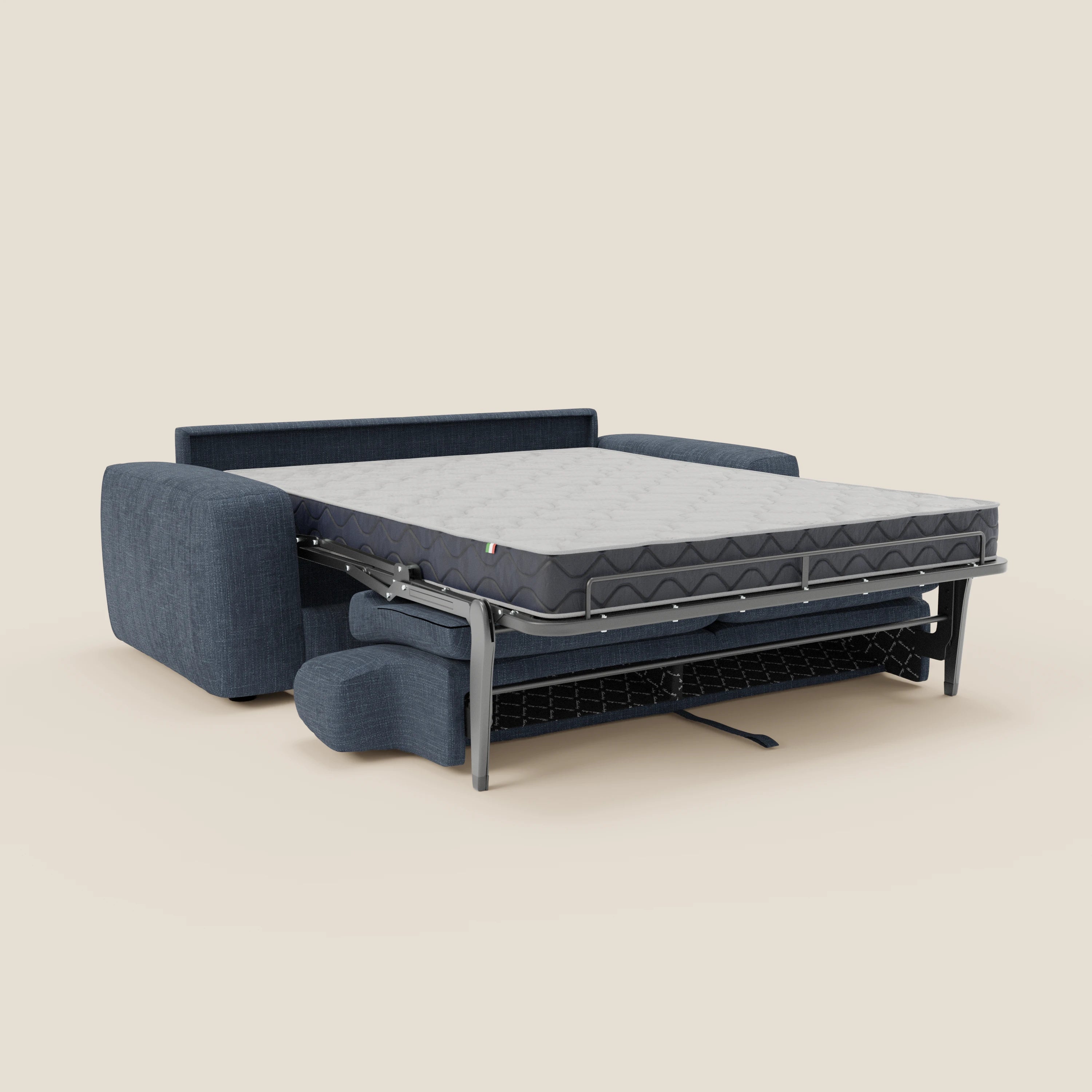 Cloud Divano letto materasso H17 cm dai morbidi cuscini in tessuto impermeabile T06 blu