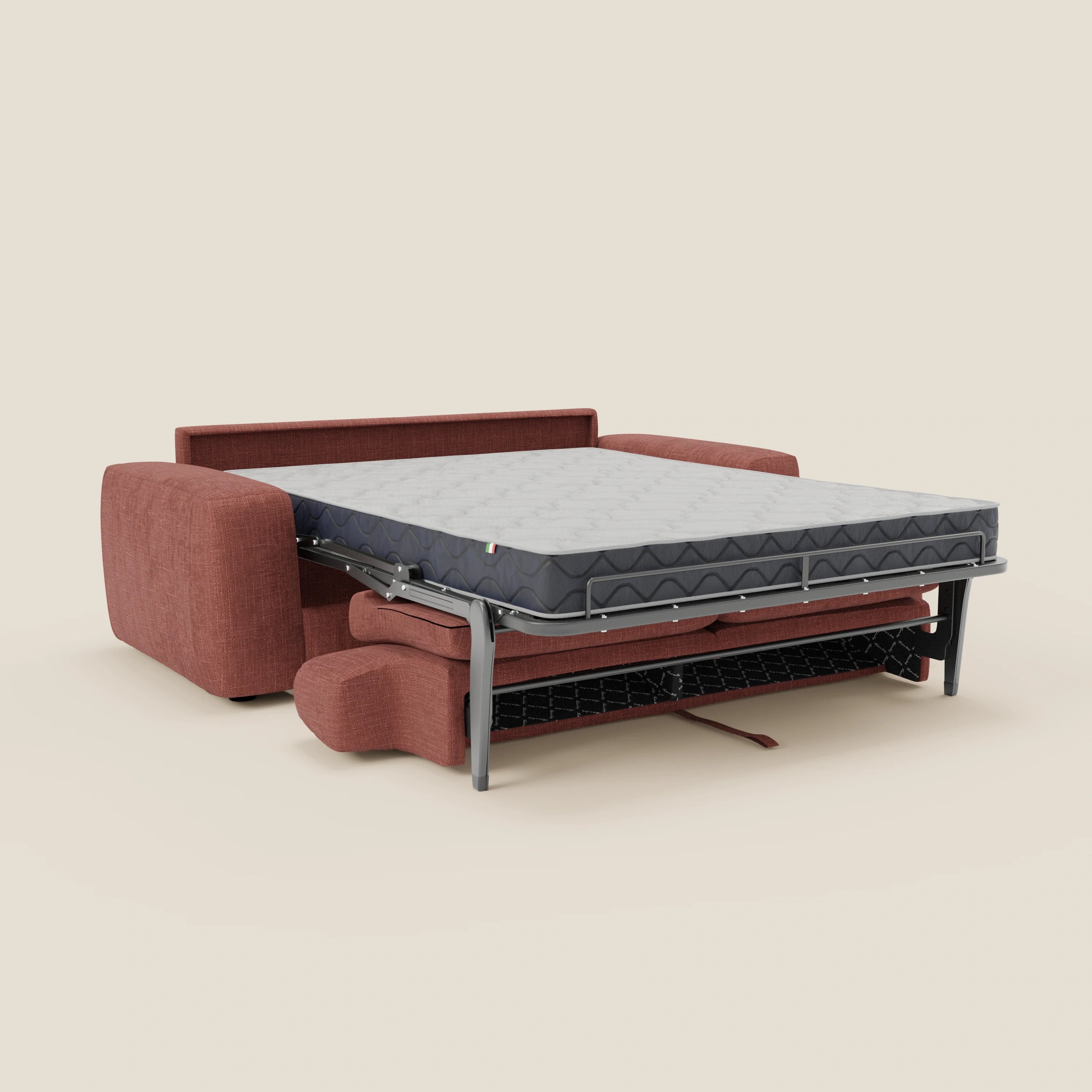 Cloud Divano letto materasso H17 cm dai morbidi cuscini in tessuto impermeabile T06 corallo