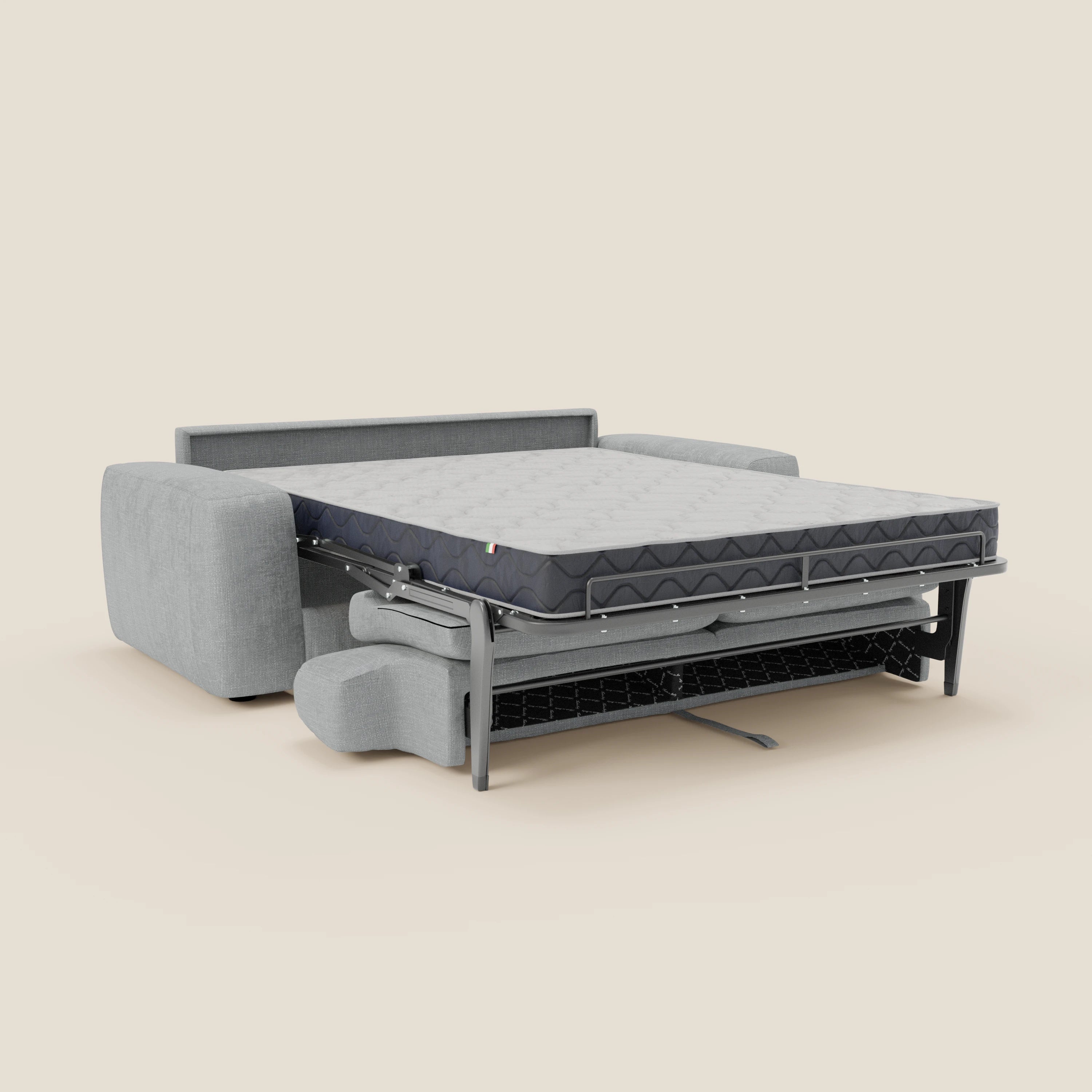Cloud Divano letto materasso H17 cm dai morbidi cuscini in tessuto impermeabile T06 ghiaccio