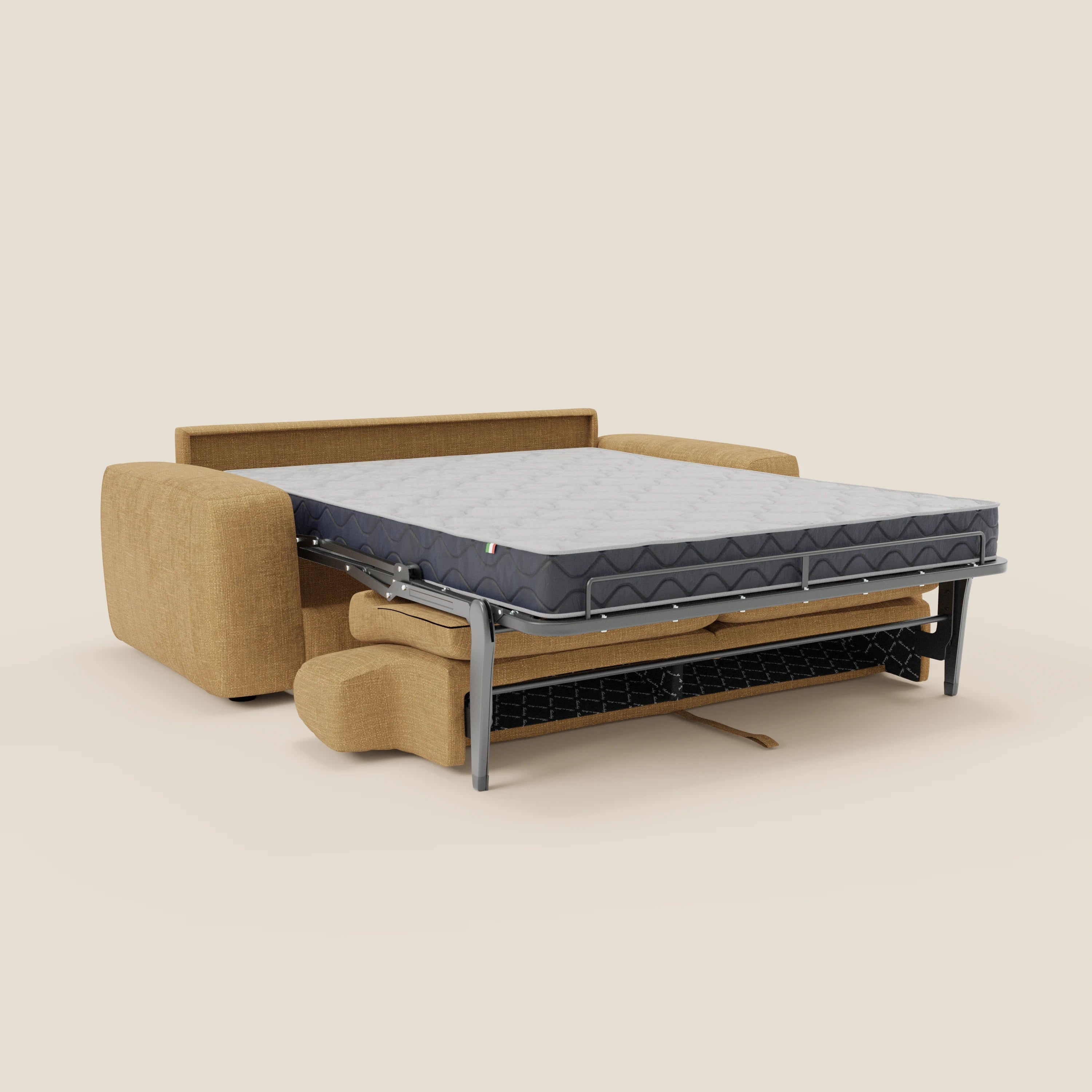 Cloud Divano letto materasso H17 cm dai morbidi cuscini in tessuto impermeabile T06 giallo