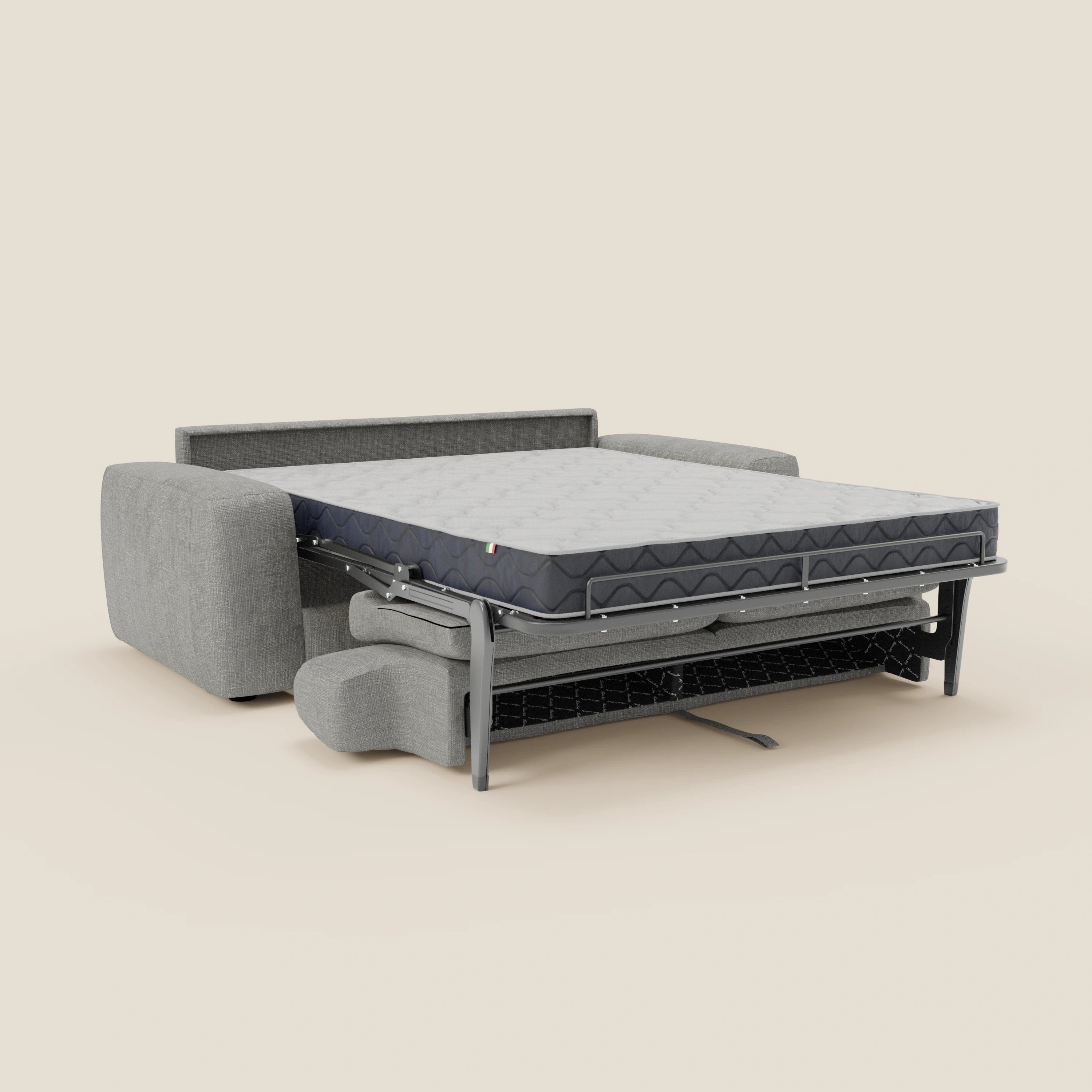 Cloud Divano letto materasso H17 cm dai morbidi cuscini in tessuto impermeabile T06 grigio