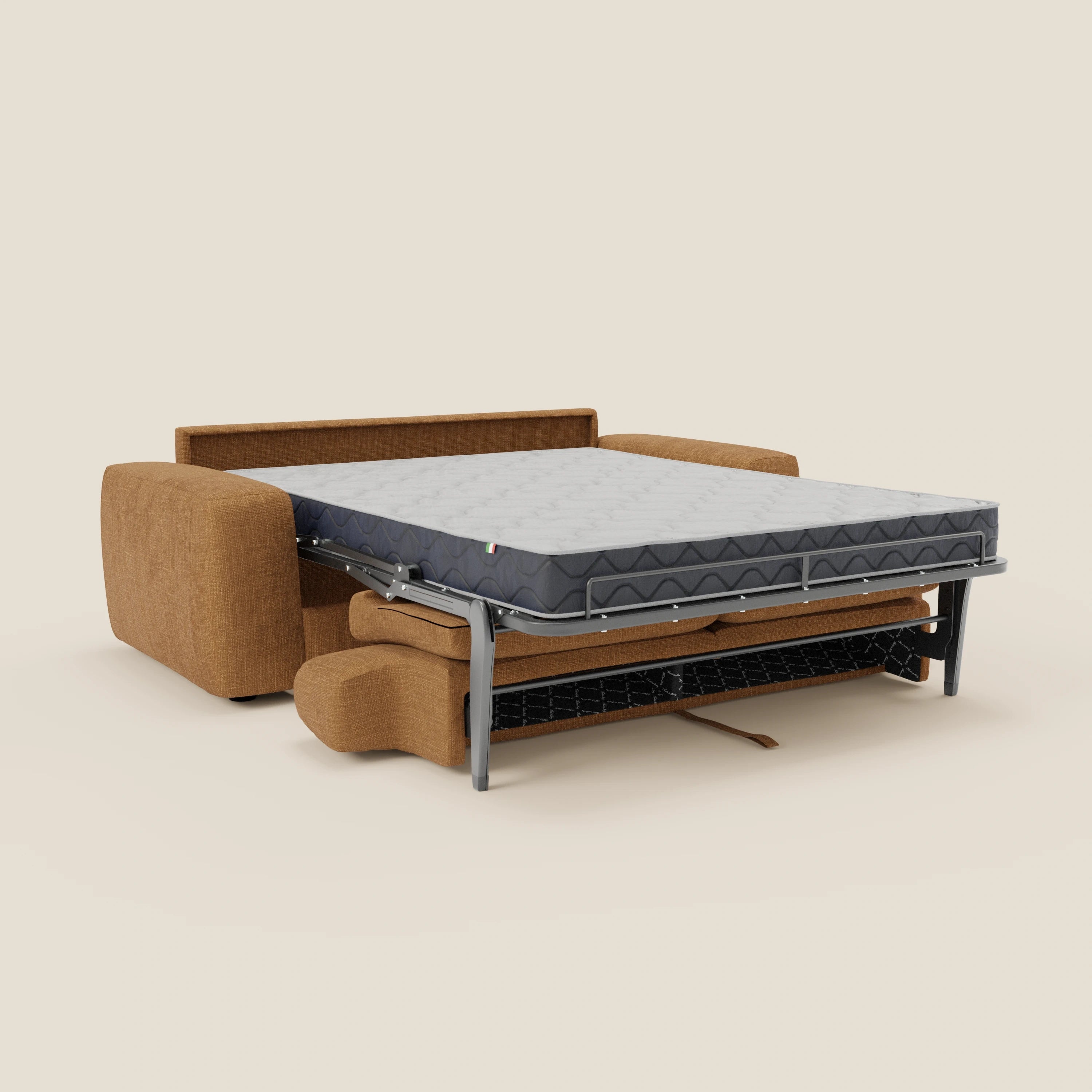 Cloud Divano letto materasso H17 cm dai morbidi cuscini in tessuto impermeabile T06 ocra