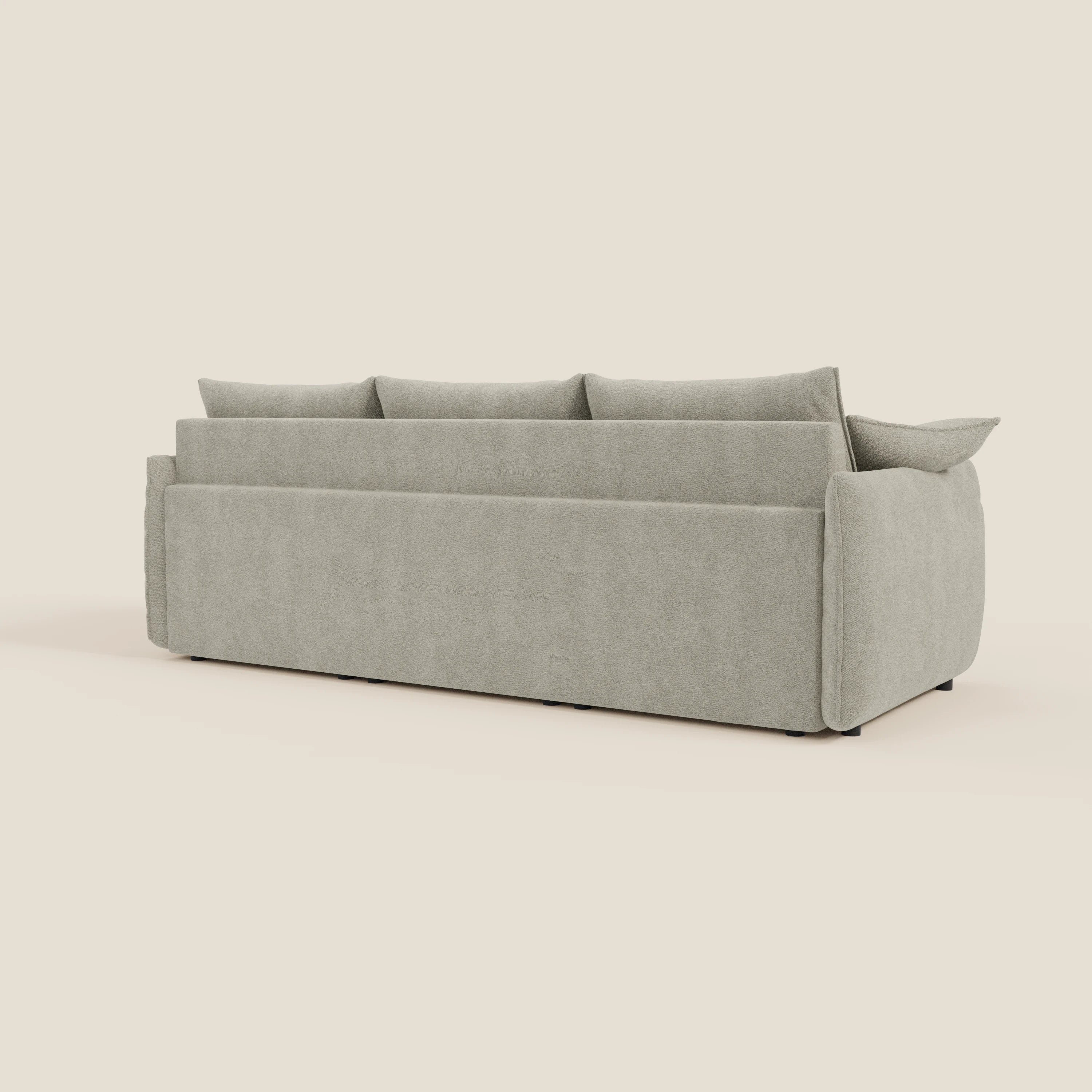 Flexar Divano angolare reversibile con sedute allungabili in bouclé morbido impermeabile T07 beige