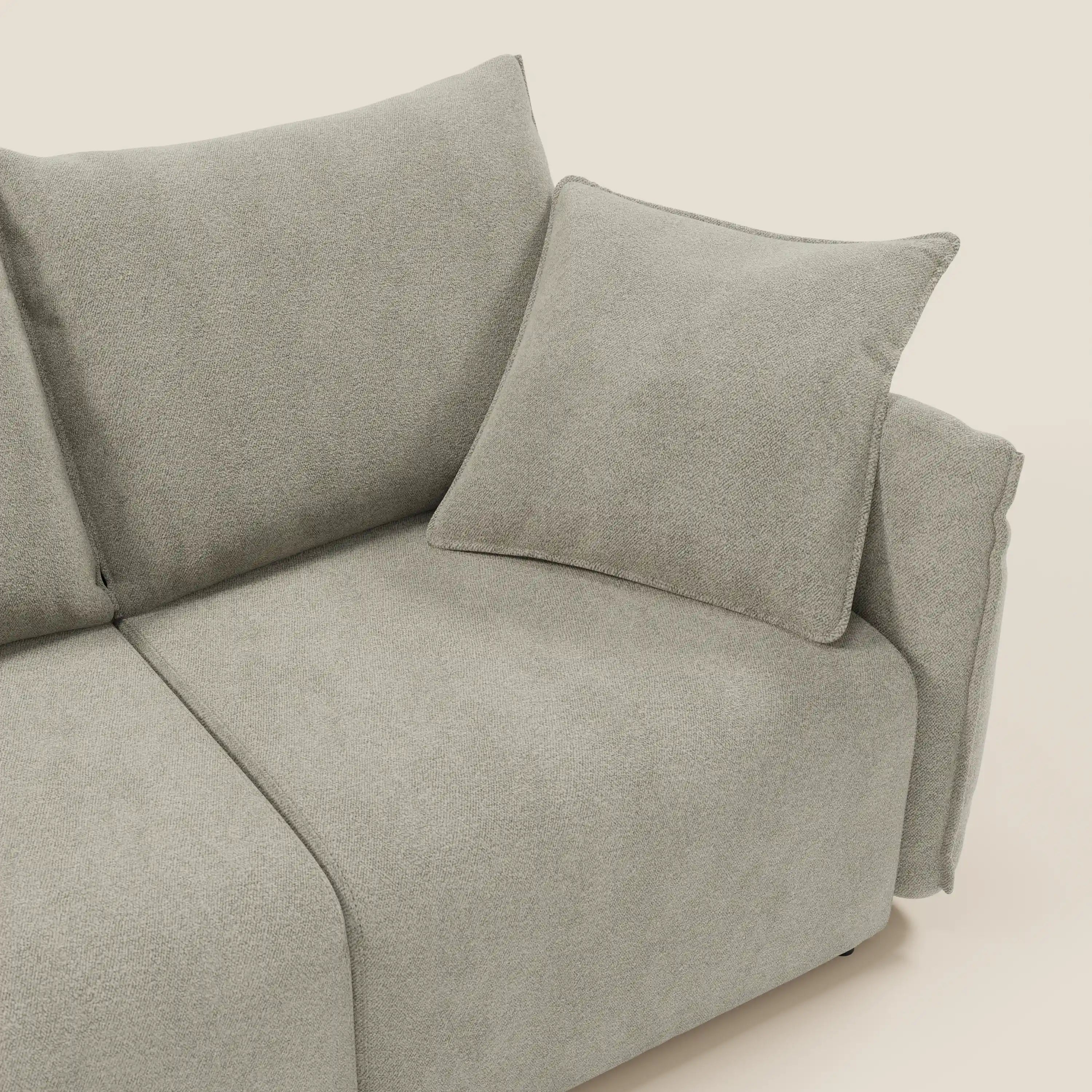 Flexar divano con 3 sedute allungabili schienale in piuma d'oca in bouclé impermeabile T07 beige