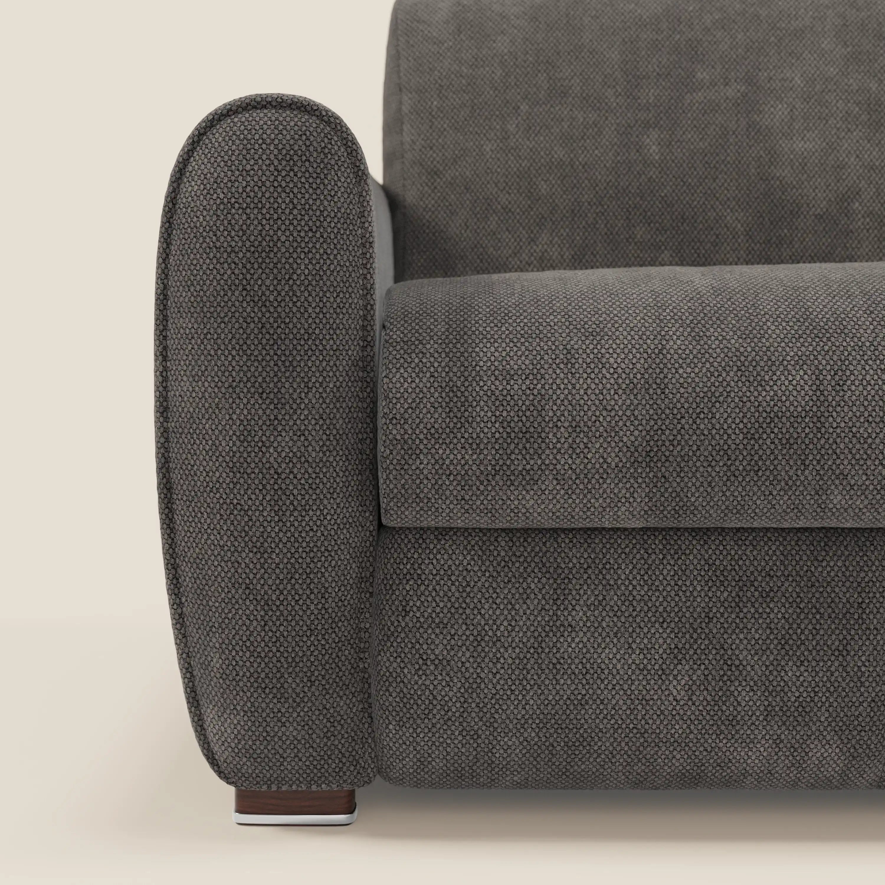 Kaleo Divano letto moderno con materasso H17 cm - in raffinato tessuto impermeabile T26 antracite