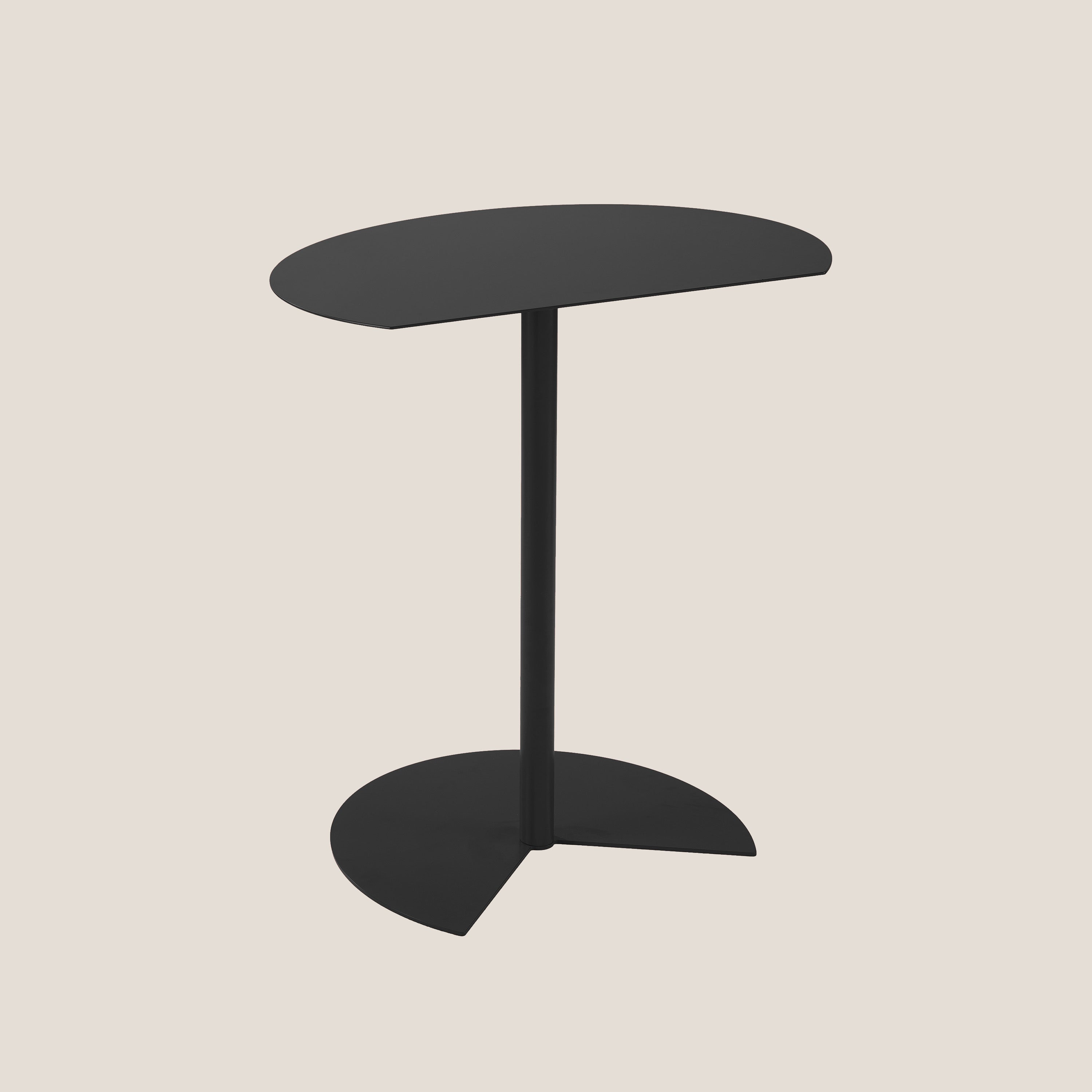 Tavolino Alto A 3 Livelli UOMIO - Minimalista Industriale In Metallo Nero E Legno Rustico, Ideale Per Piccoli Spazi 40x32x76.5cm