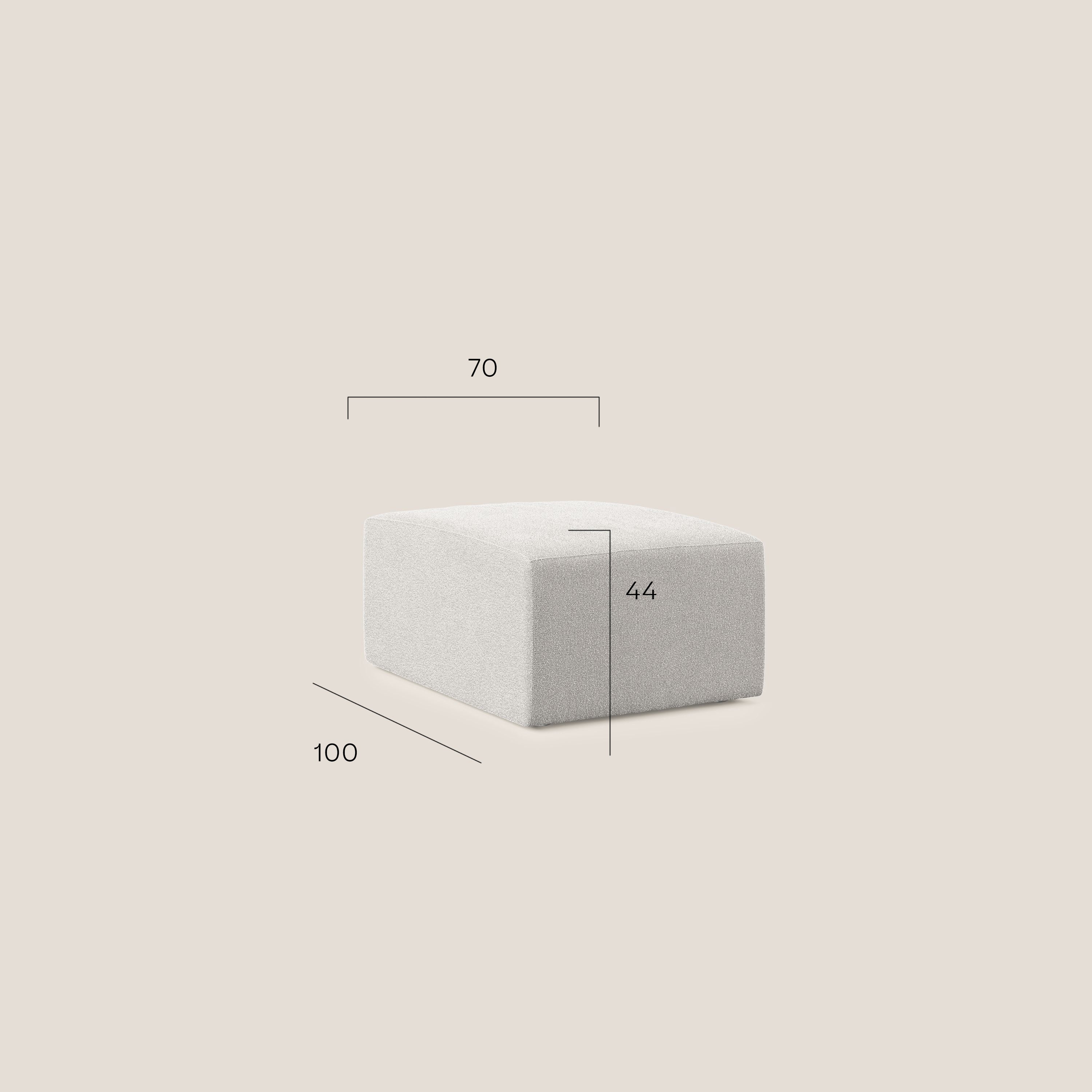 Nettuno modulo pouf in morbido tessuto bouclè T07 blu - divani.store