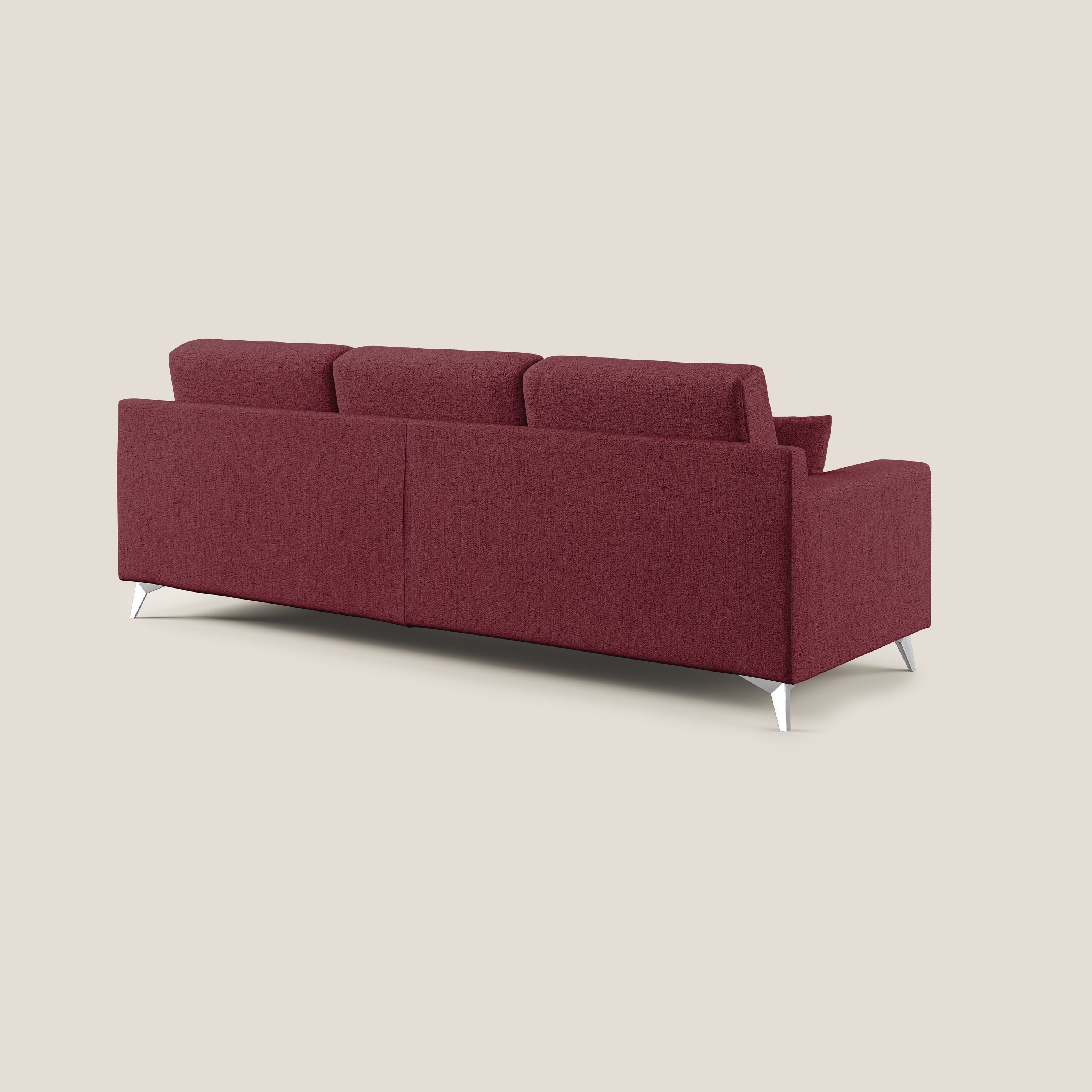 Michael Divano angolare REVERSIBILE in tessuto impermeabile T03 rosso - divani.store