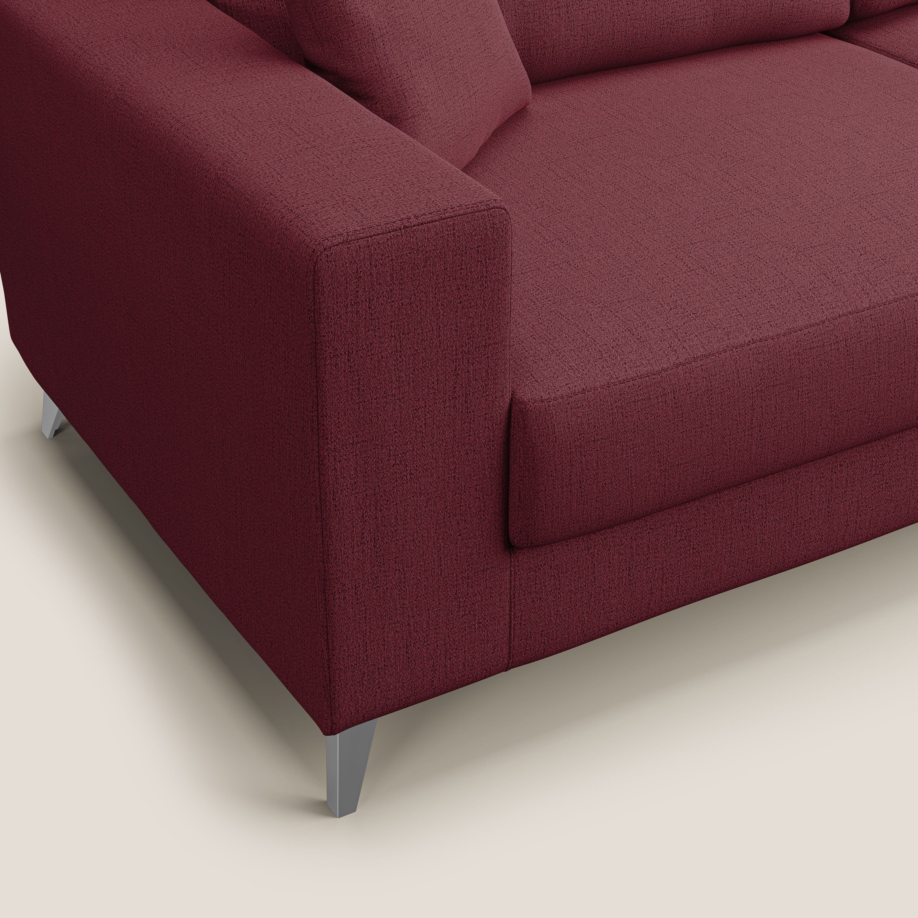 Michael Divano in tessuto impermeabile antimacchia T03 rosso - divani.store