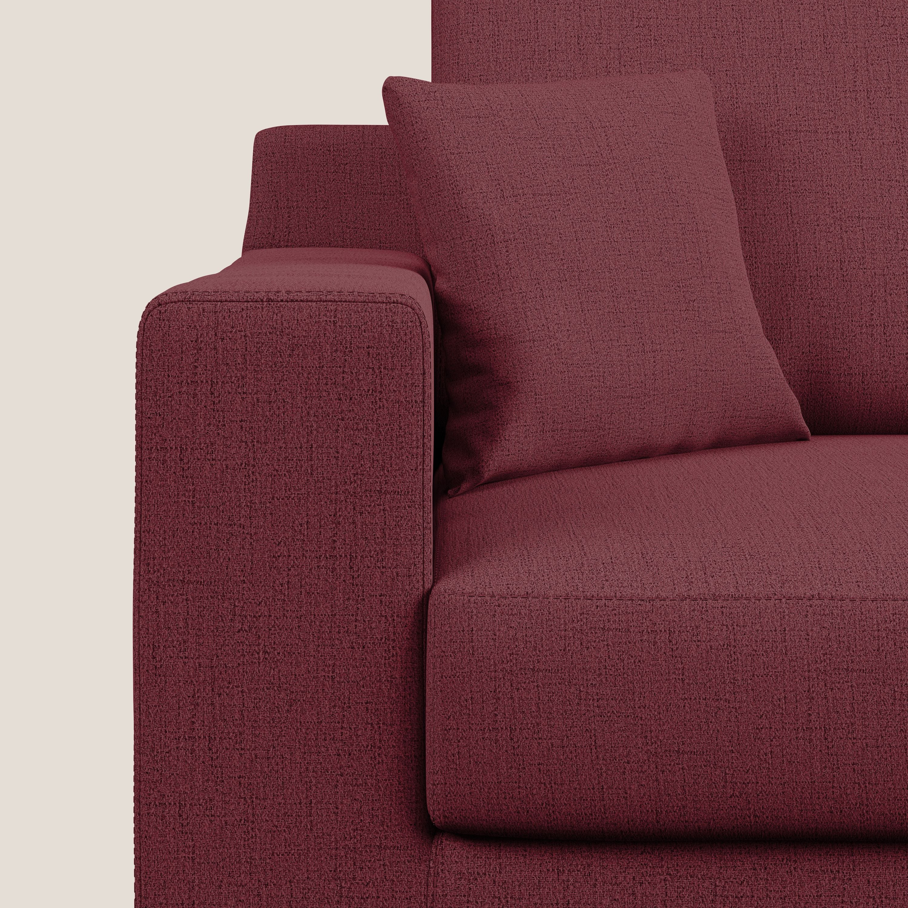 Michael Divano angolare REVERSIBILE in tessuto impermeabile T03 rosso - divani.store