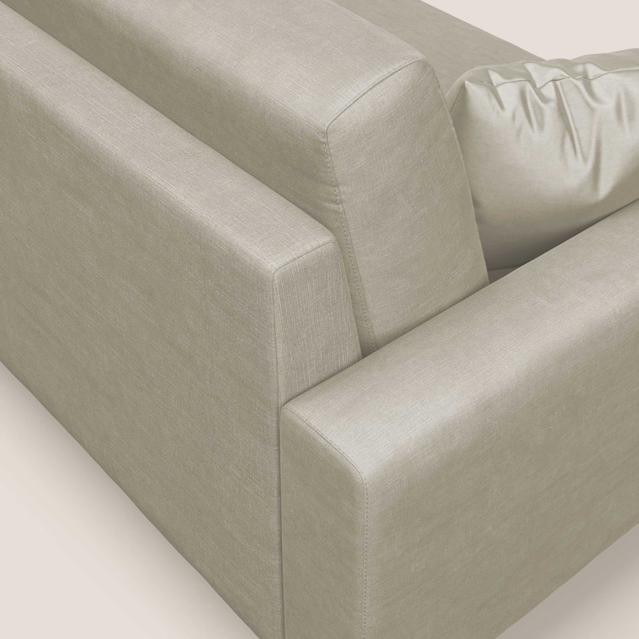 Arthur divano moderno angolare in velluto morbido impermeabile - divano fisso, divano lineare, via_enabled - Divani.Store