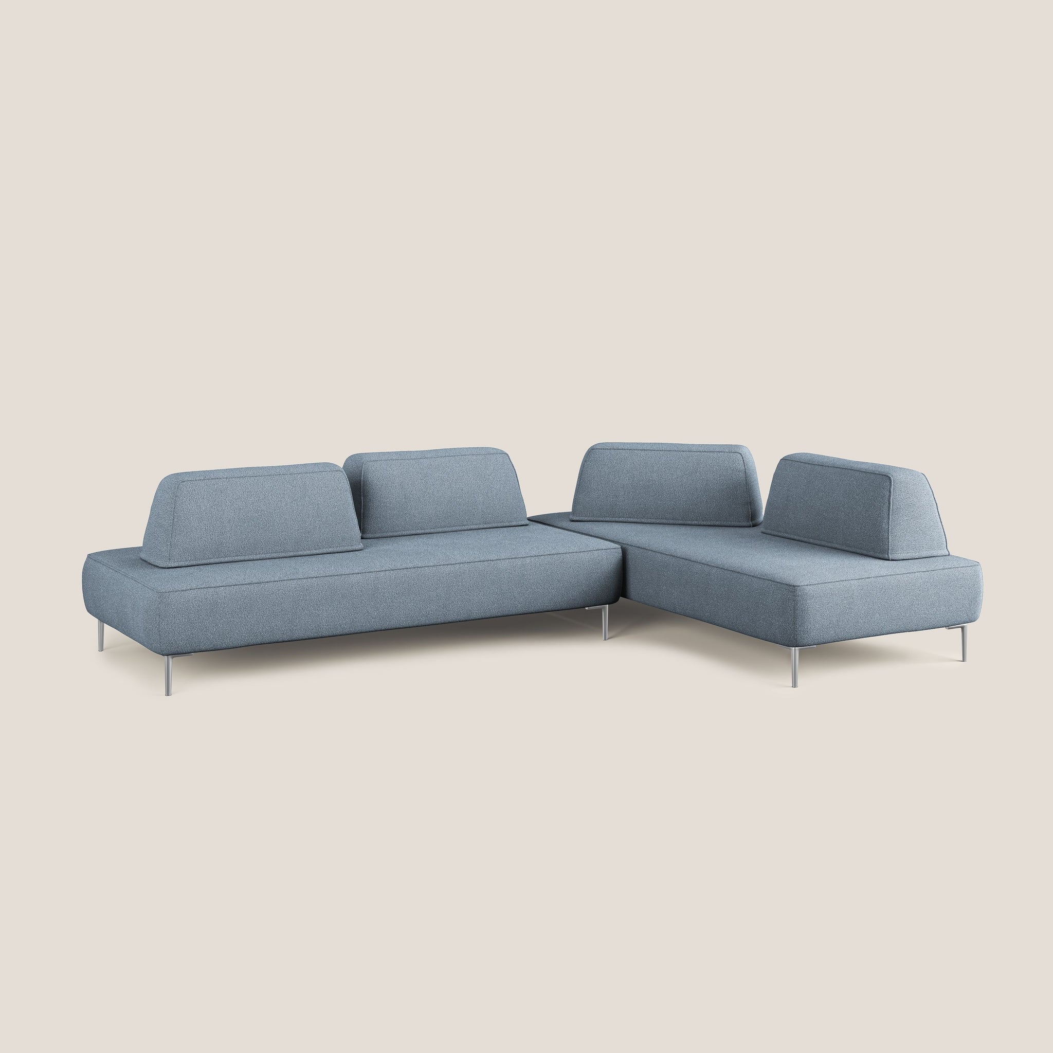 Newton divano angolare modulare con schienali movibili