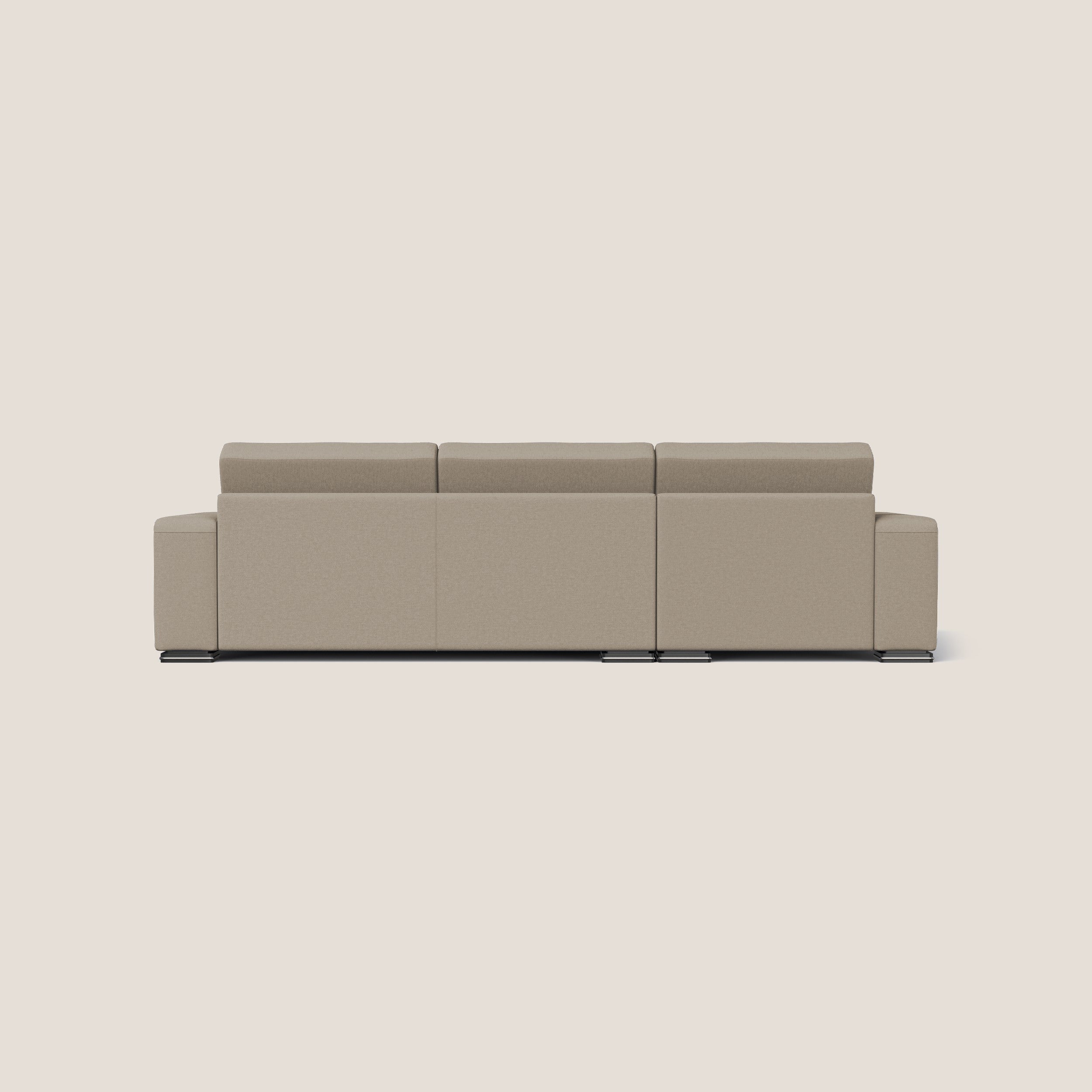 GIOVE Divano angolare Sinistro 293 cm 5 posti in tessuto impermeabile T02 BEIGE - divani.store