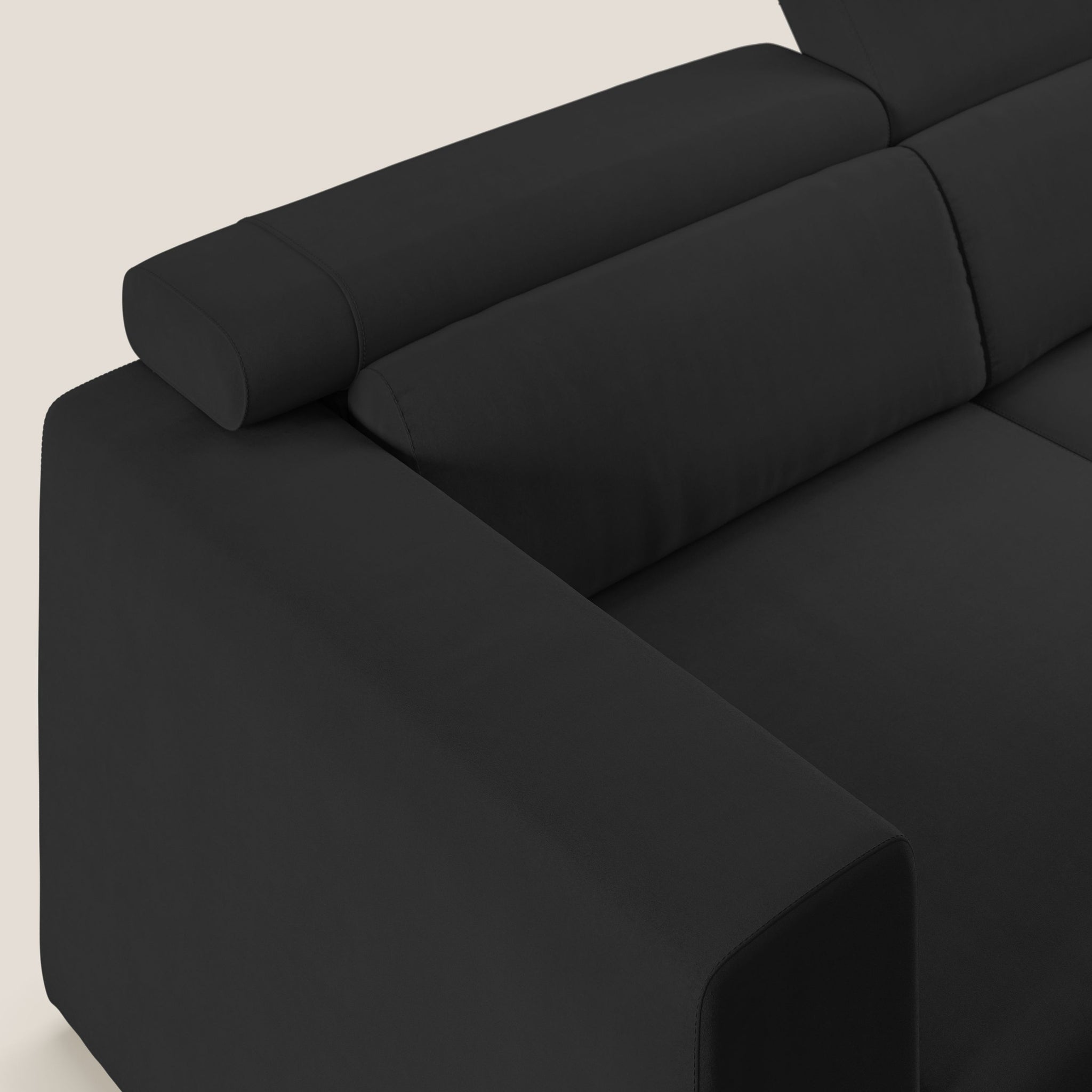 Vegas divano con poggiatesta reclinabili in microfibra smacchiabile T11
