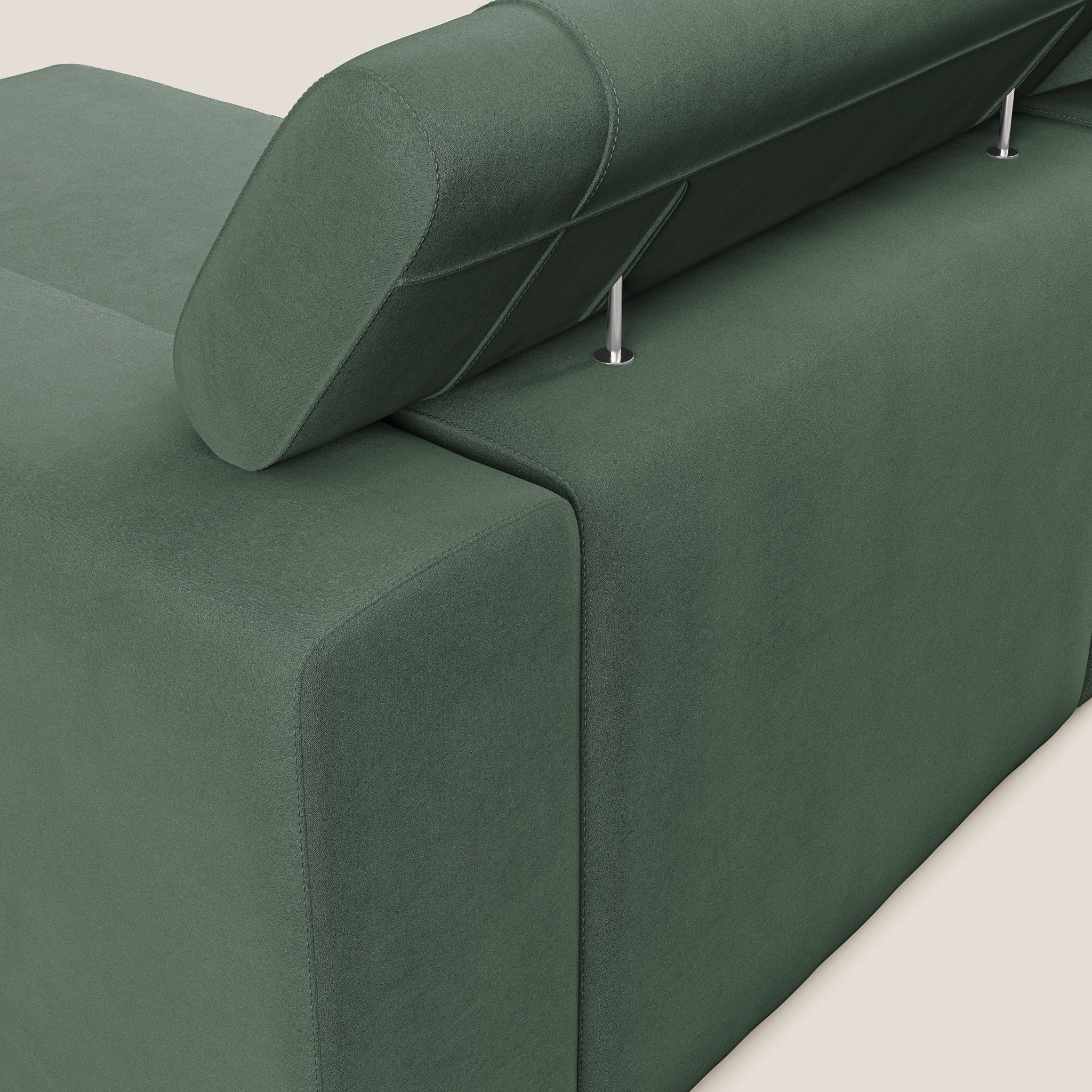 Vegas divano angolare con poggiatesta reclinabili microfibra
