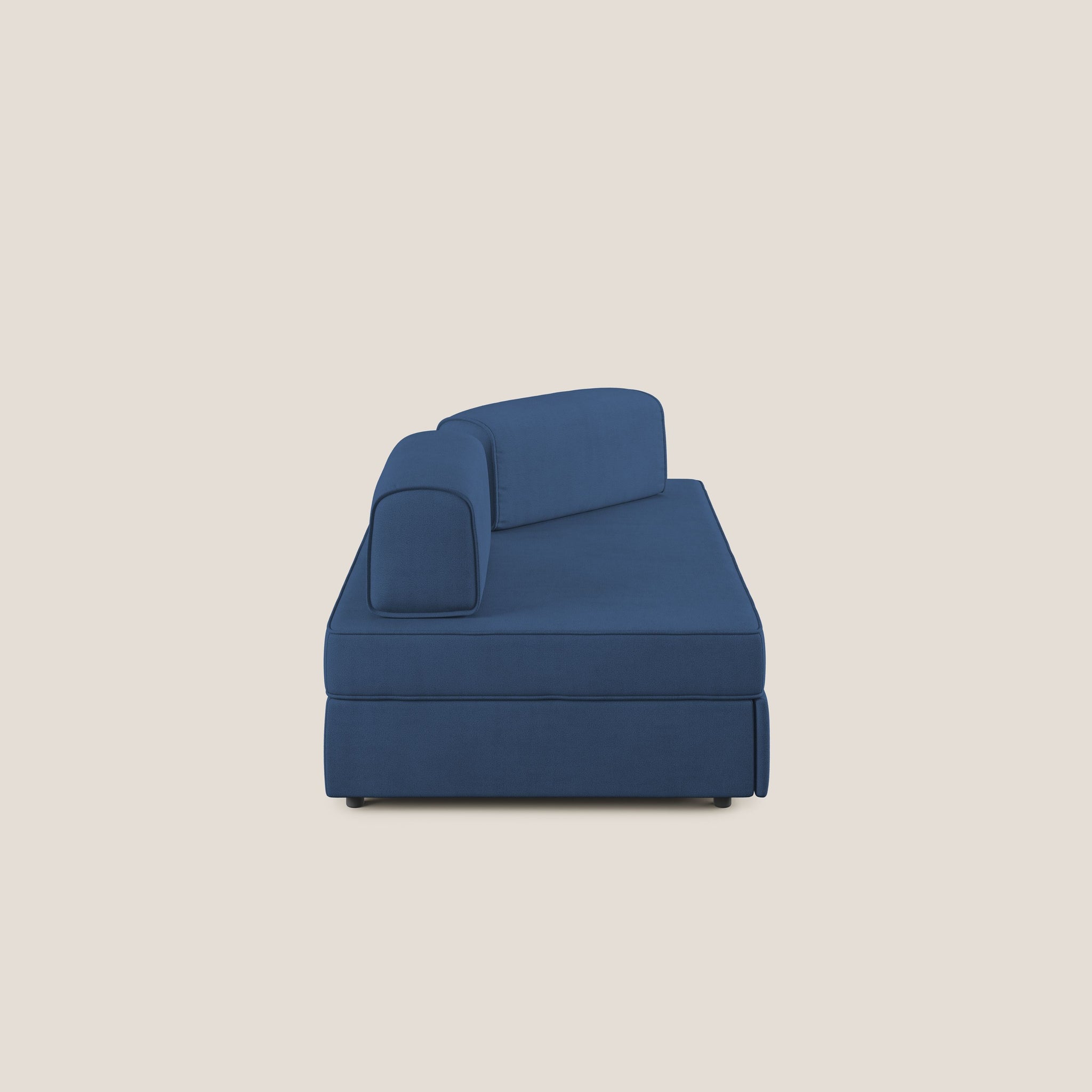Liberty divano con pouf estraibile e schienali movibili in tessuto morbido impermeabile T02