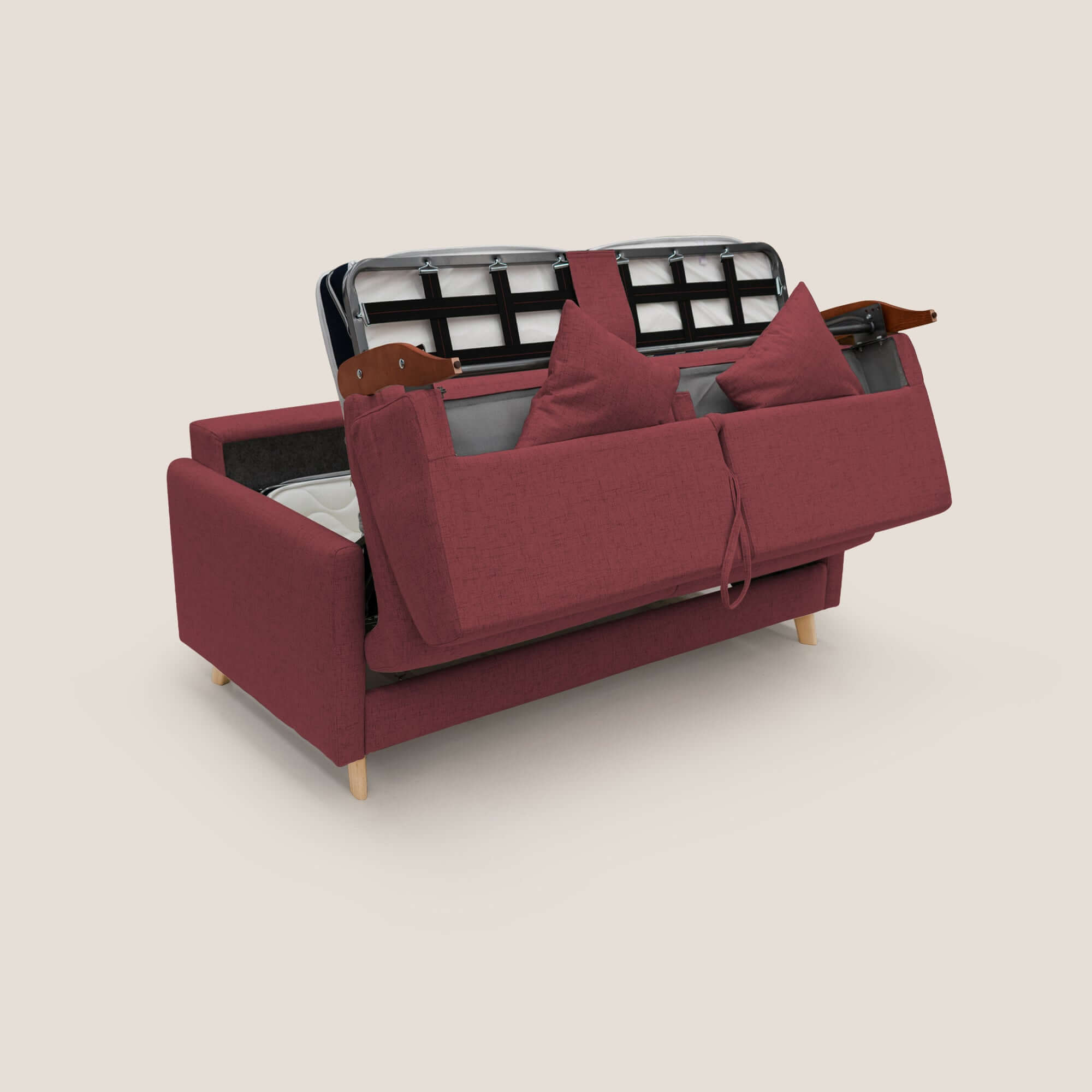 Edgar divano letto matrimoniale in tessuto felis impermeabile T03 - divani.store