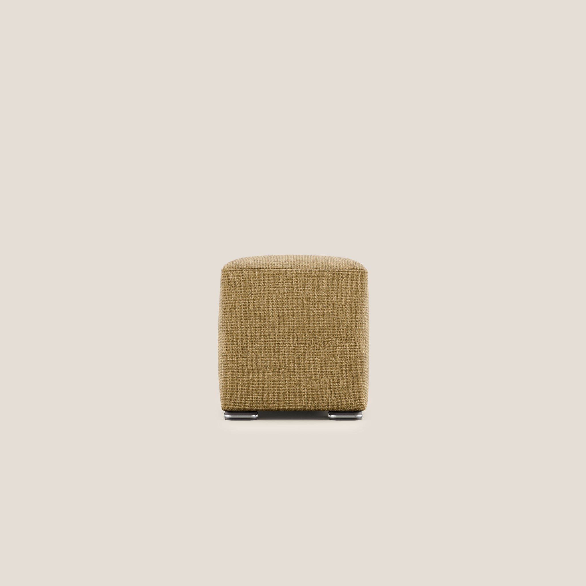 Cube pouf in morbido tessuto impermeabile ad intreccio melangiato T06