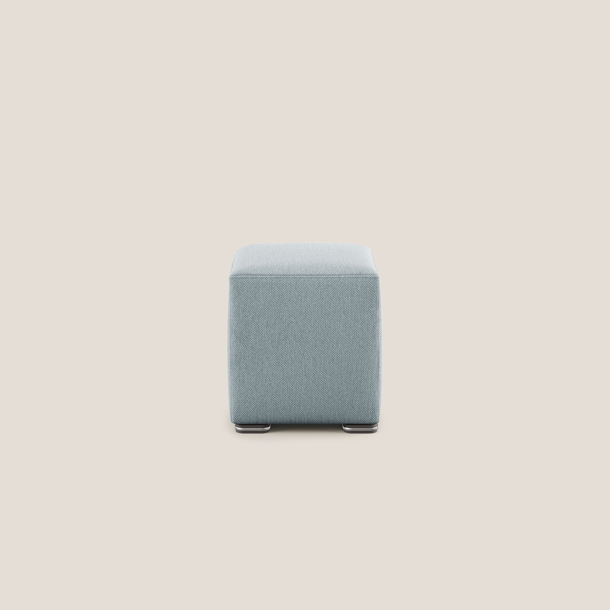 Cube pouf in tessuto morbido smacchiabile T05