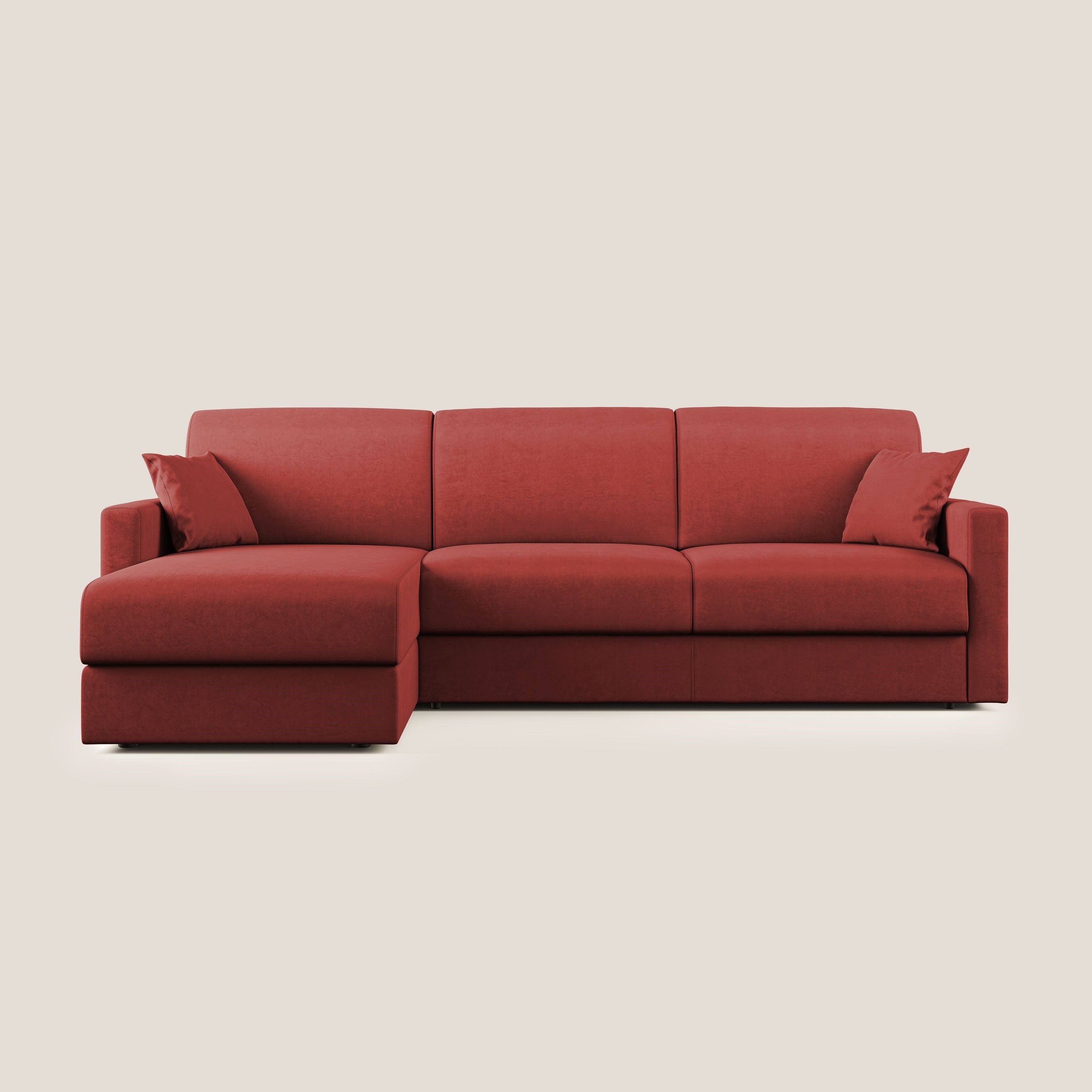 Chris Divano letto angolare con penisola in microfibra smacchiabile T11 - divani.store