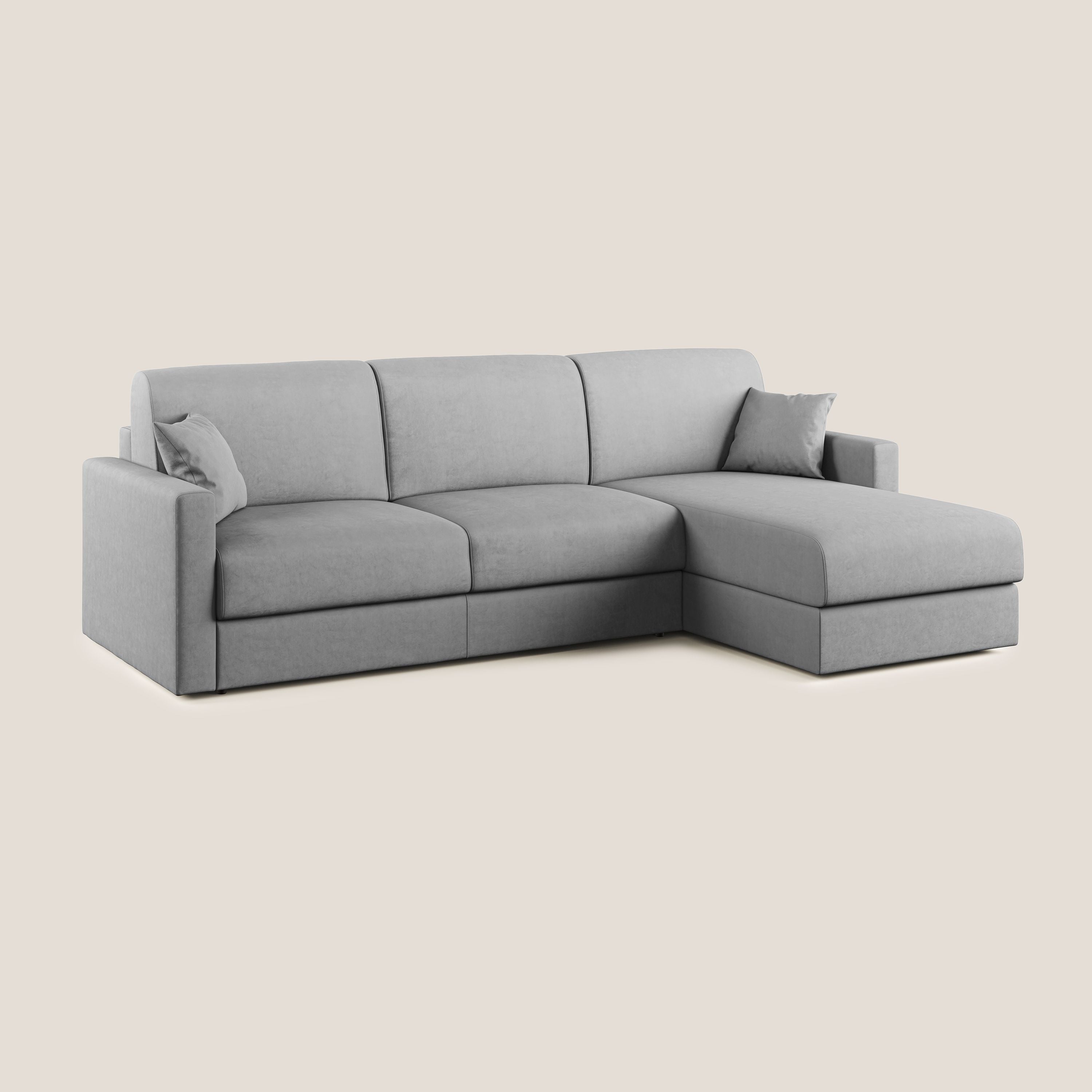 Chris Divano letto angolare con penisola in microfibra smacchiabile T11 - divani.store