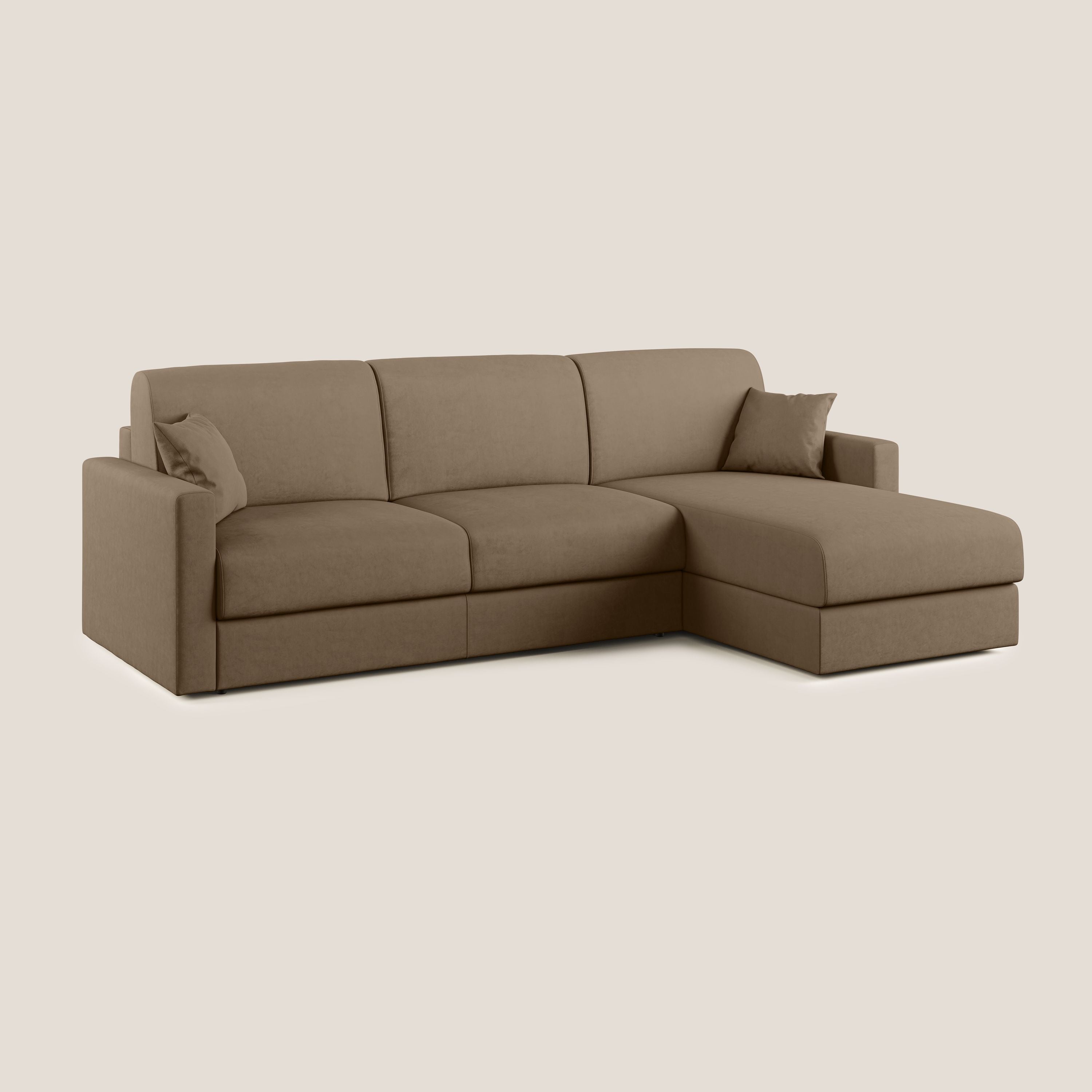 Chris Divano letto angolare con penisola in microfibra smacchiabile T11 - divani.store