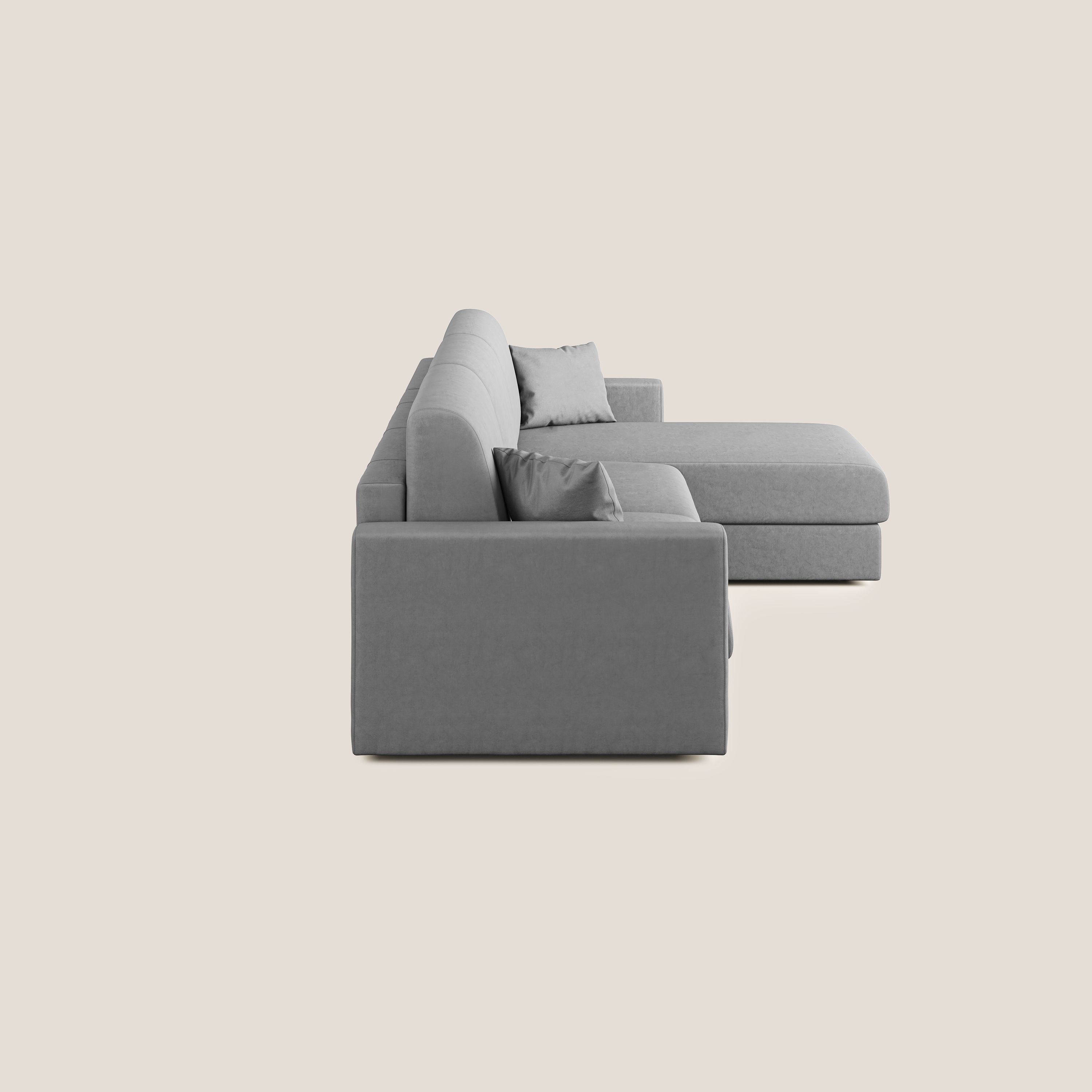 Chris Divano letto angolare con penisola in microfibra smacchiabile T11 - divani.store