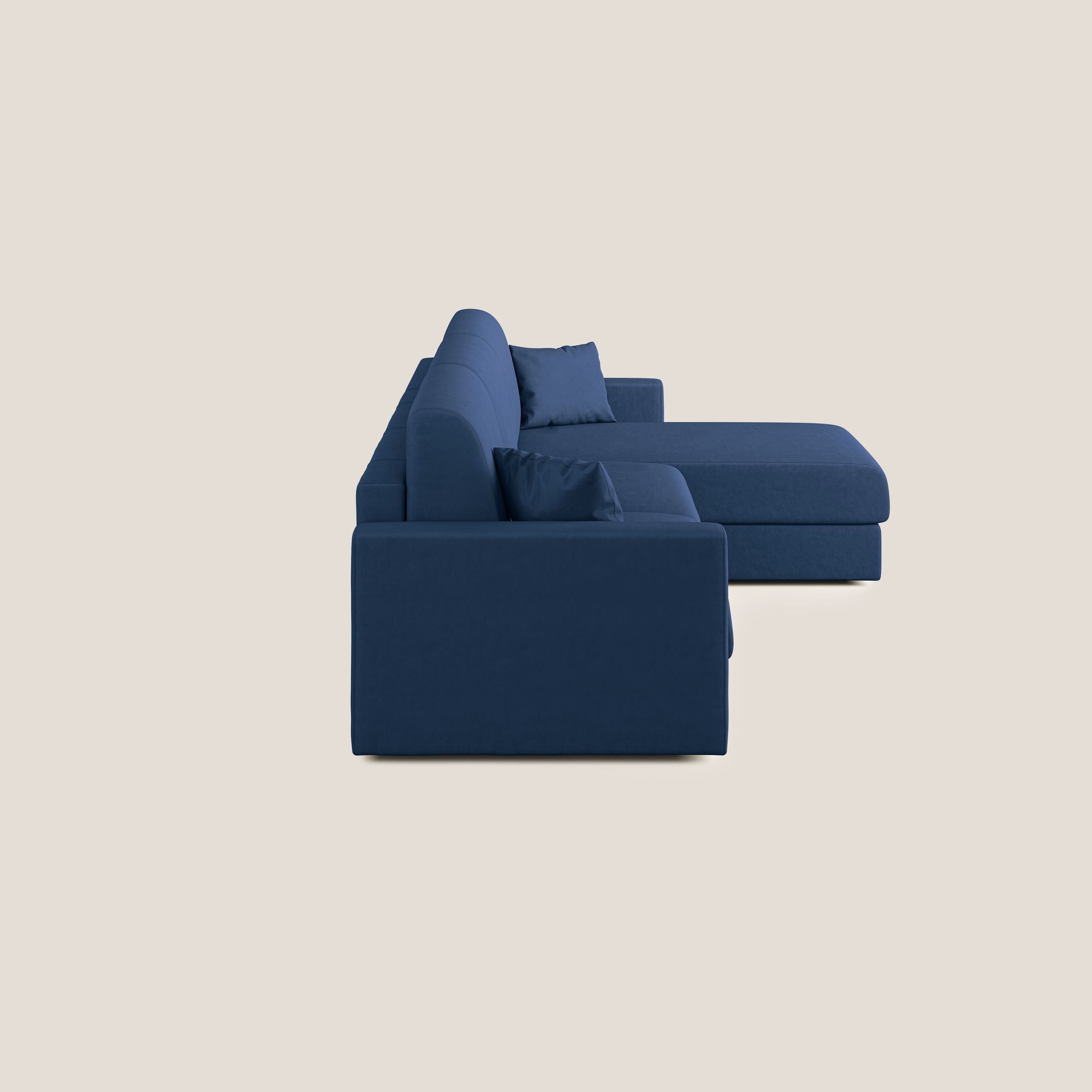 Chris Divano letto angolare con penisola in microfibra smacchiabile T11 - divani.store