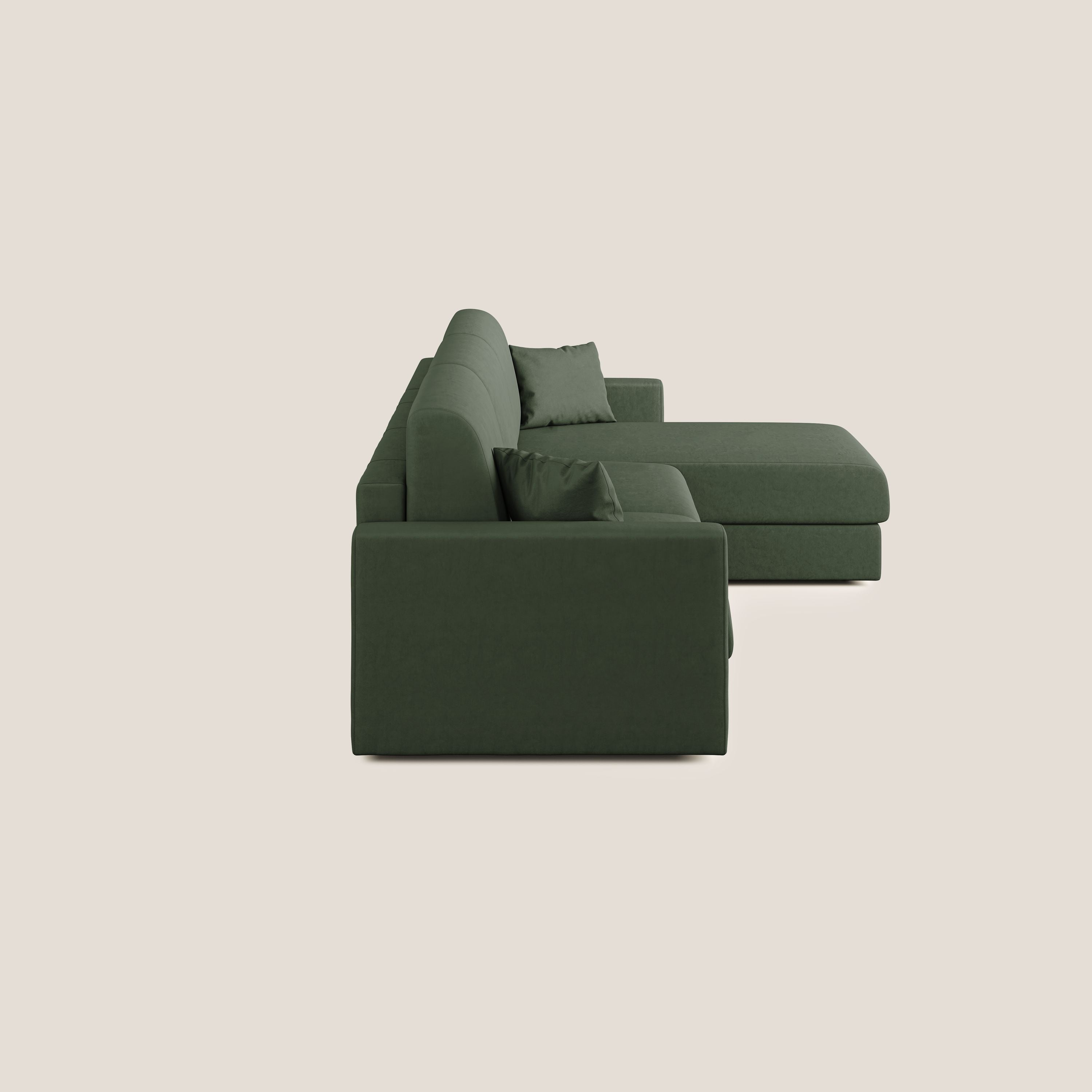 Chris Divano letto angolare con penisola in microfibra smacchiabile T11 - divani.store