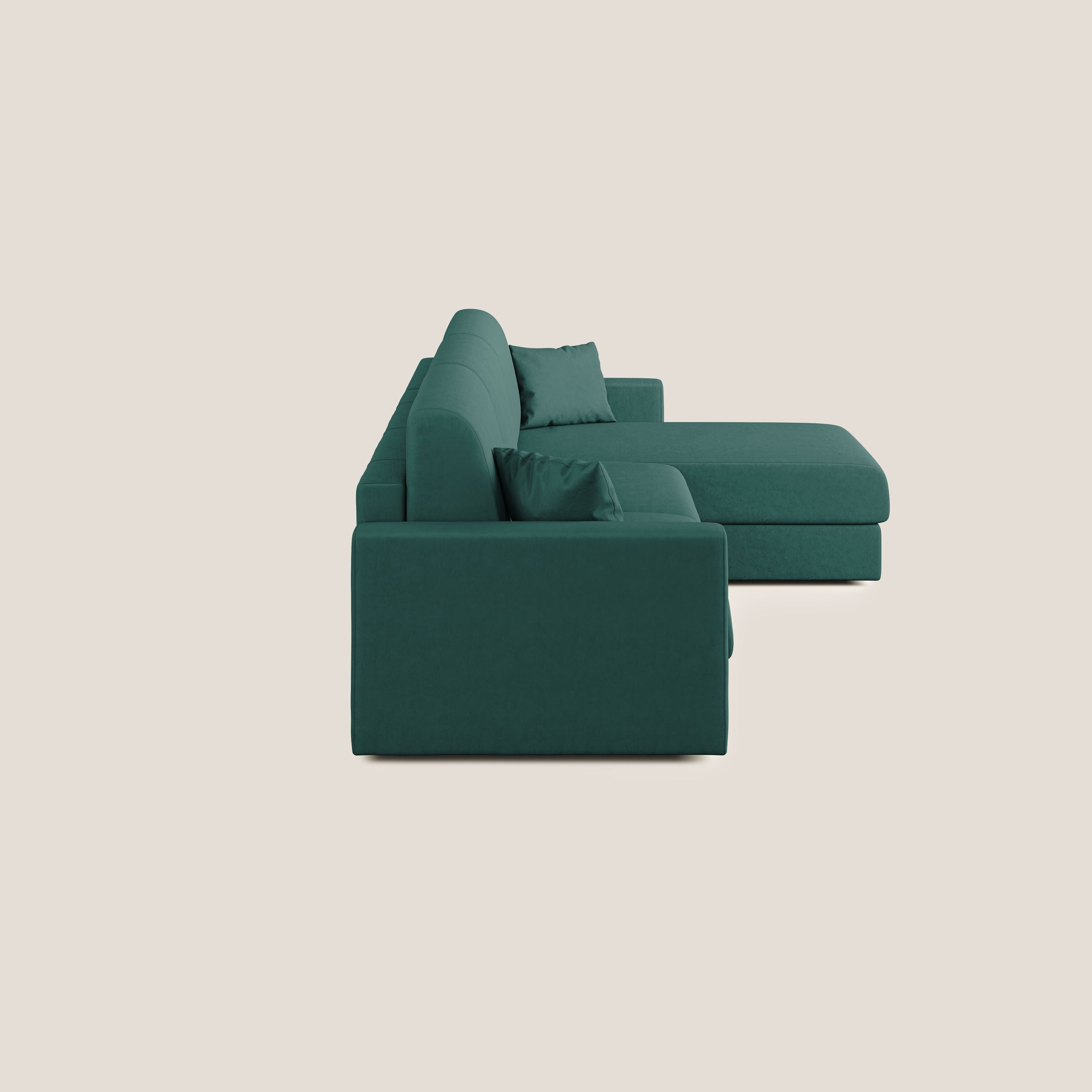 Chris Divano letto angolare con penisola in microfibra smacchiabile T11 - divani.store