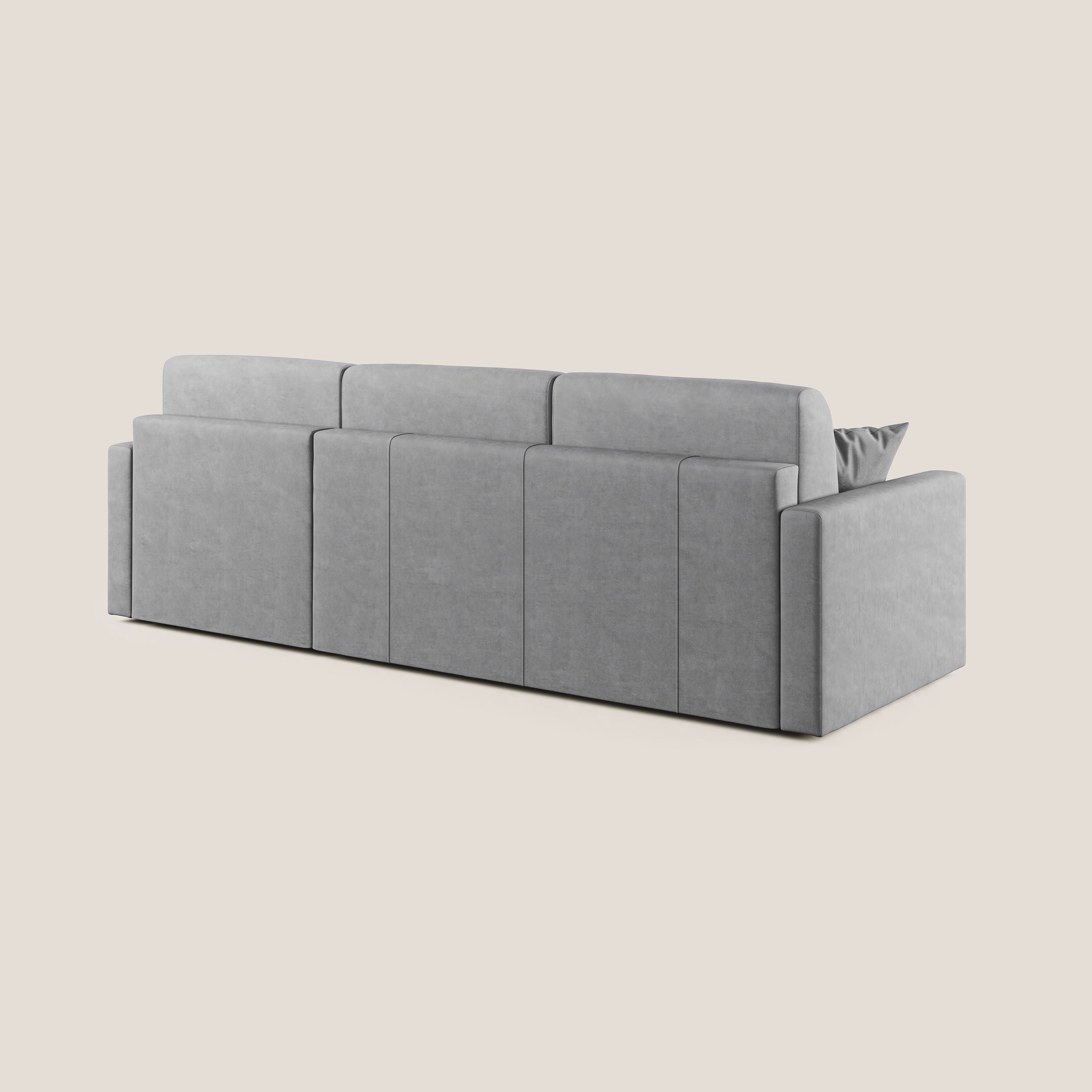 Chris Divano letto angolare con penisola in microfibra smacchiabile T11 - divani.store