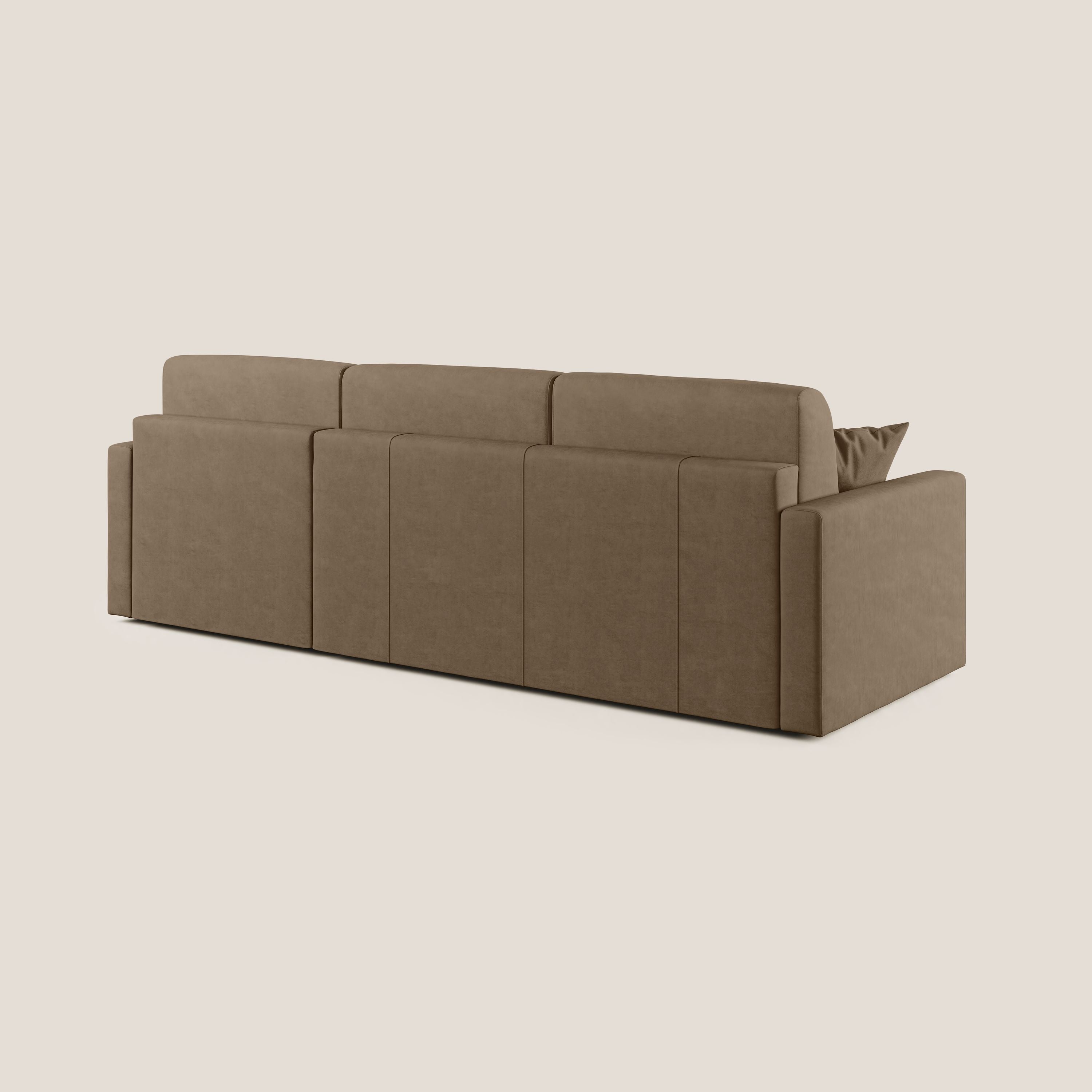 Chris Divano letto angolare con penisola in microfibra smacchiabile T11 - divani.store