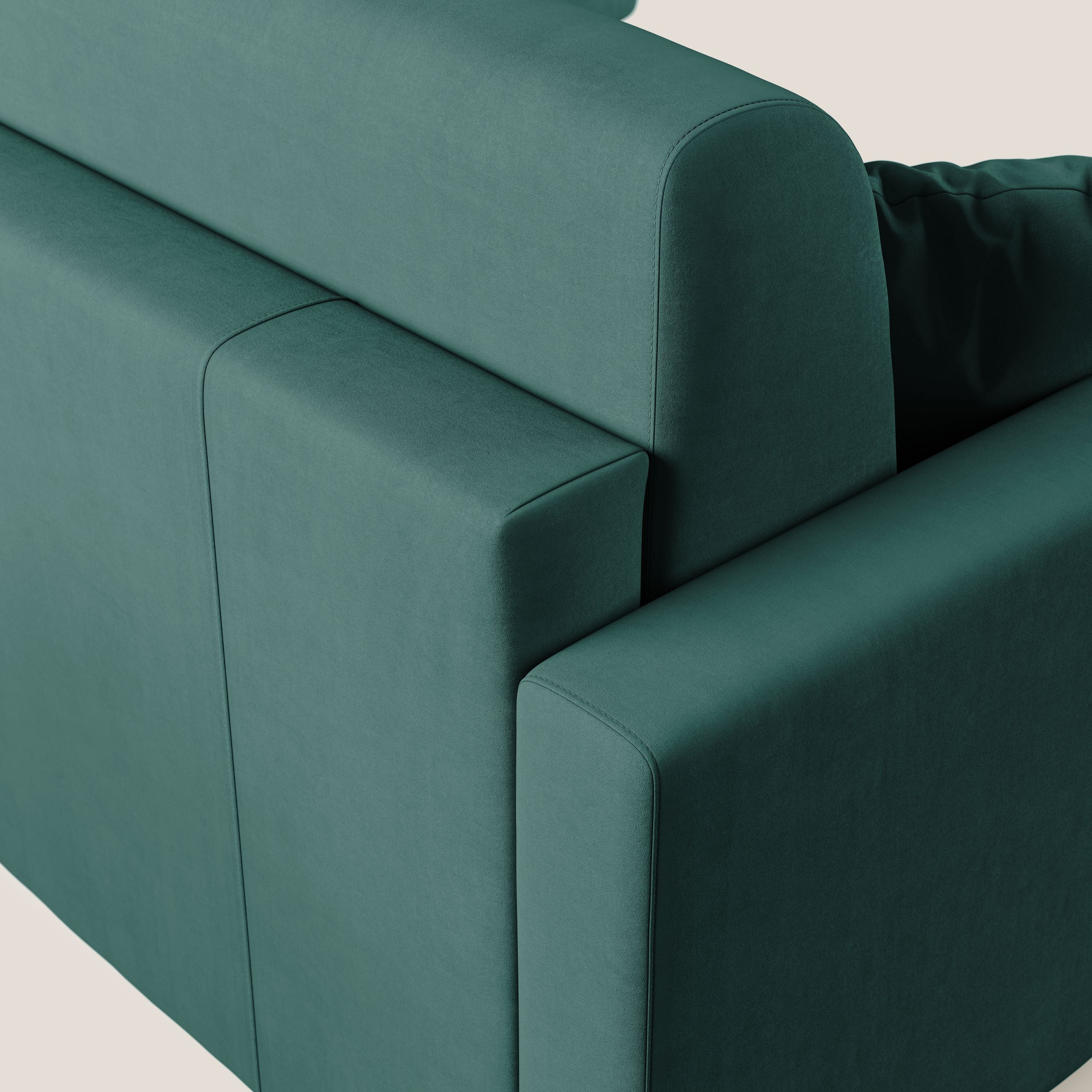Chris Divano letto angolare con penisola in microfibra smacchiabile T11 - divani.store
