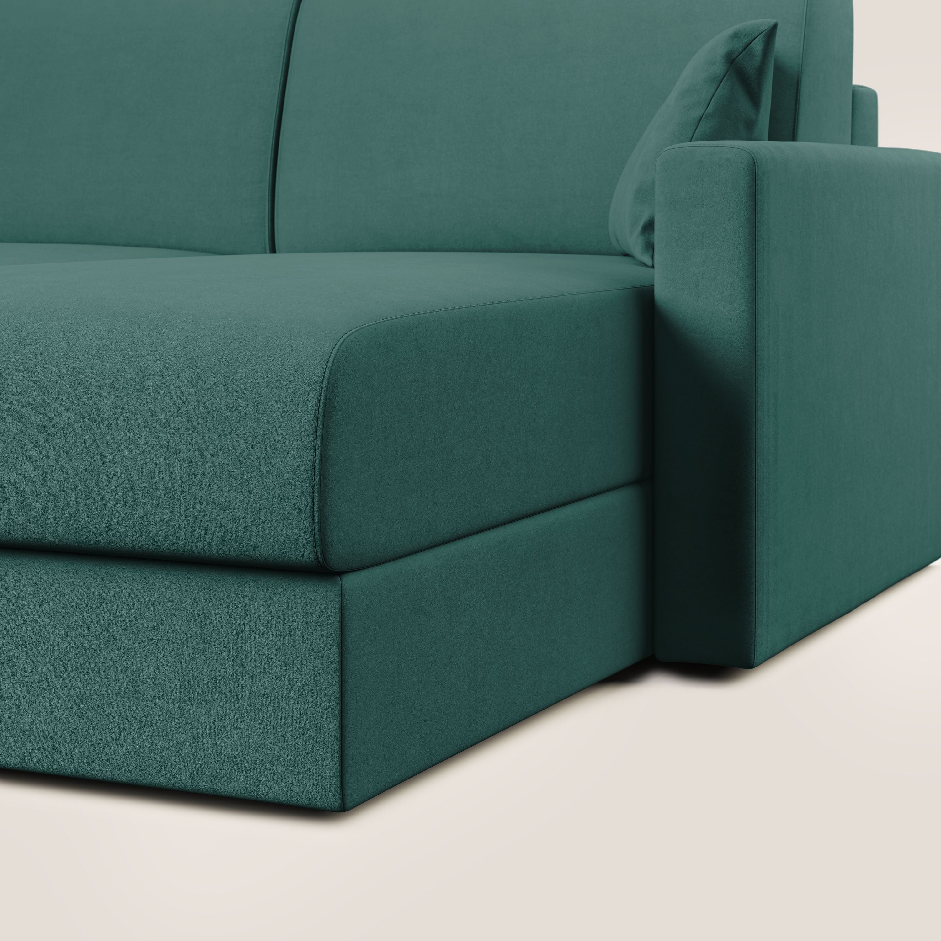 Chris Divano letto angolare con penisola in microfibra smacchiabile T11 - divani.store