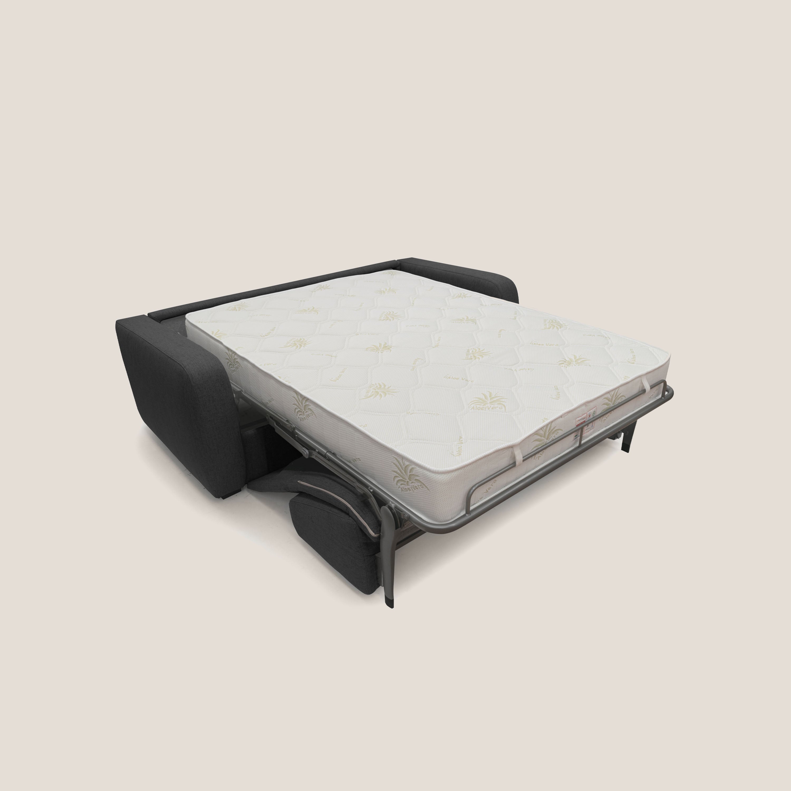 Duna Divano letto matrimoniale con materasso 20 cm in tessuto impermeabile T03 - divani.store
