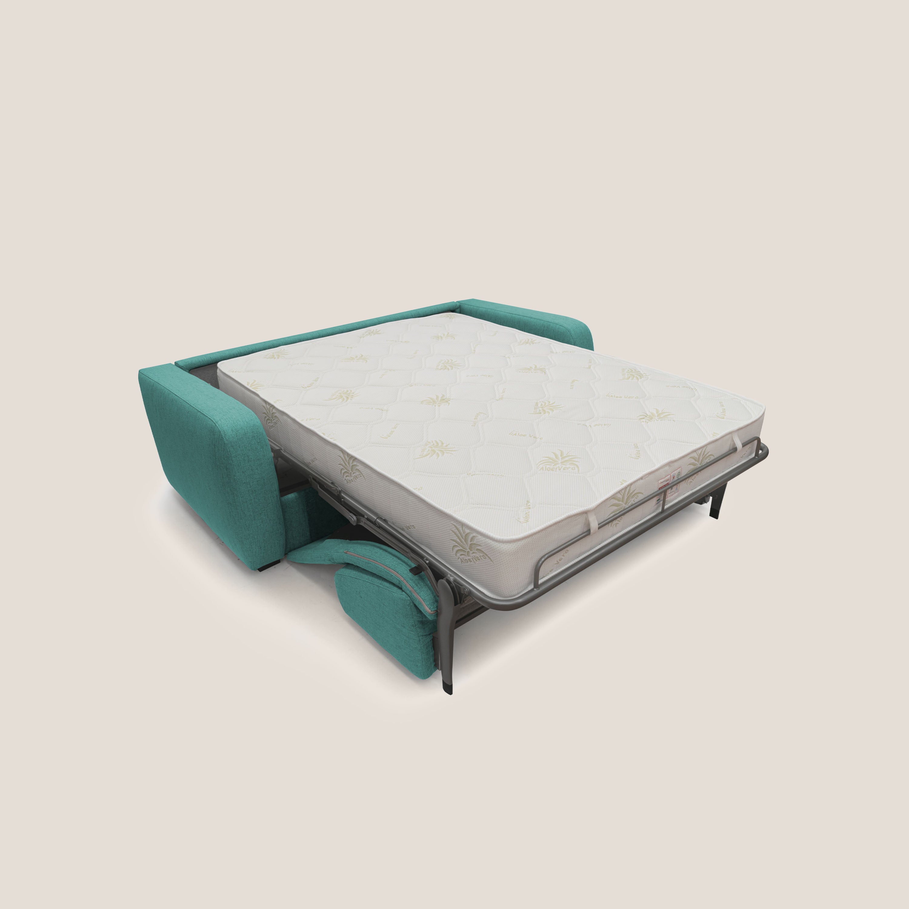 Duna Divano letto matrimoniale con materasso 20 cm in tessuto impermeabile T03 - divani.store